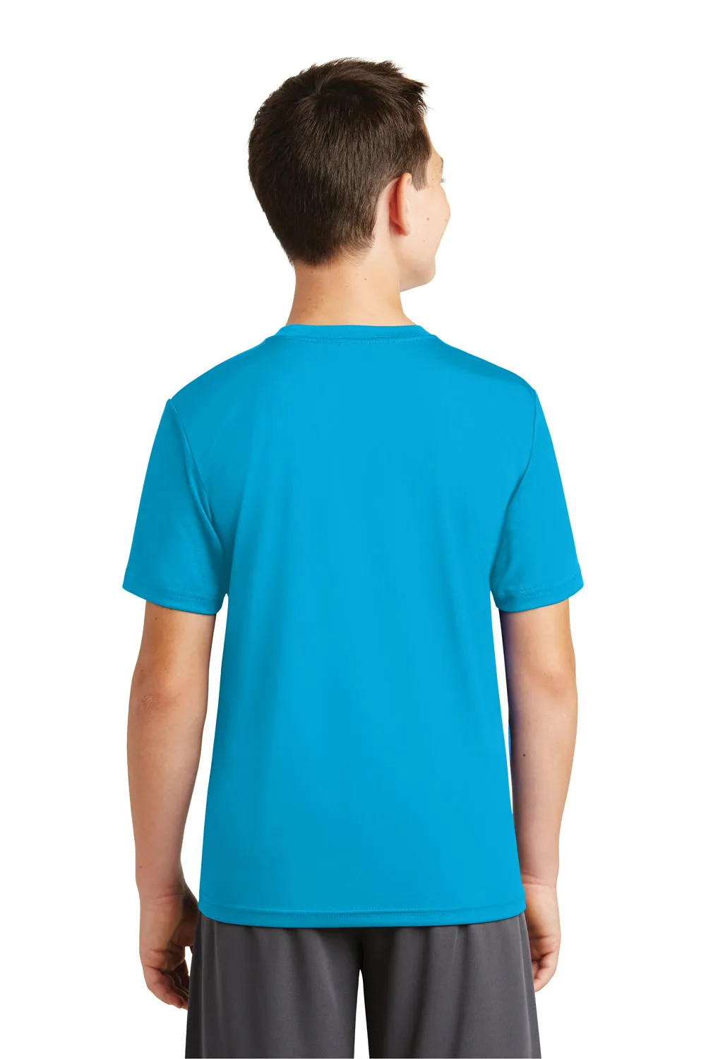 Sport-Tek Youth Tough Moisture Wicking Short Sleeve Crewneck T-Shirt - Atomic Blue - Closeout