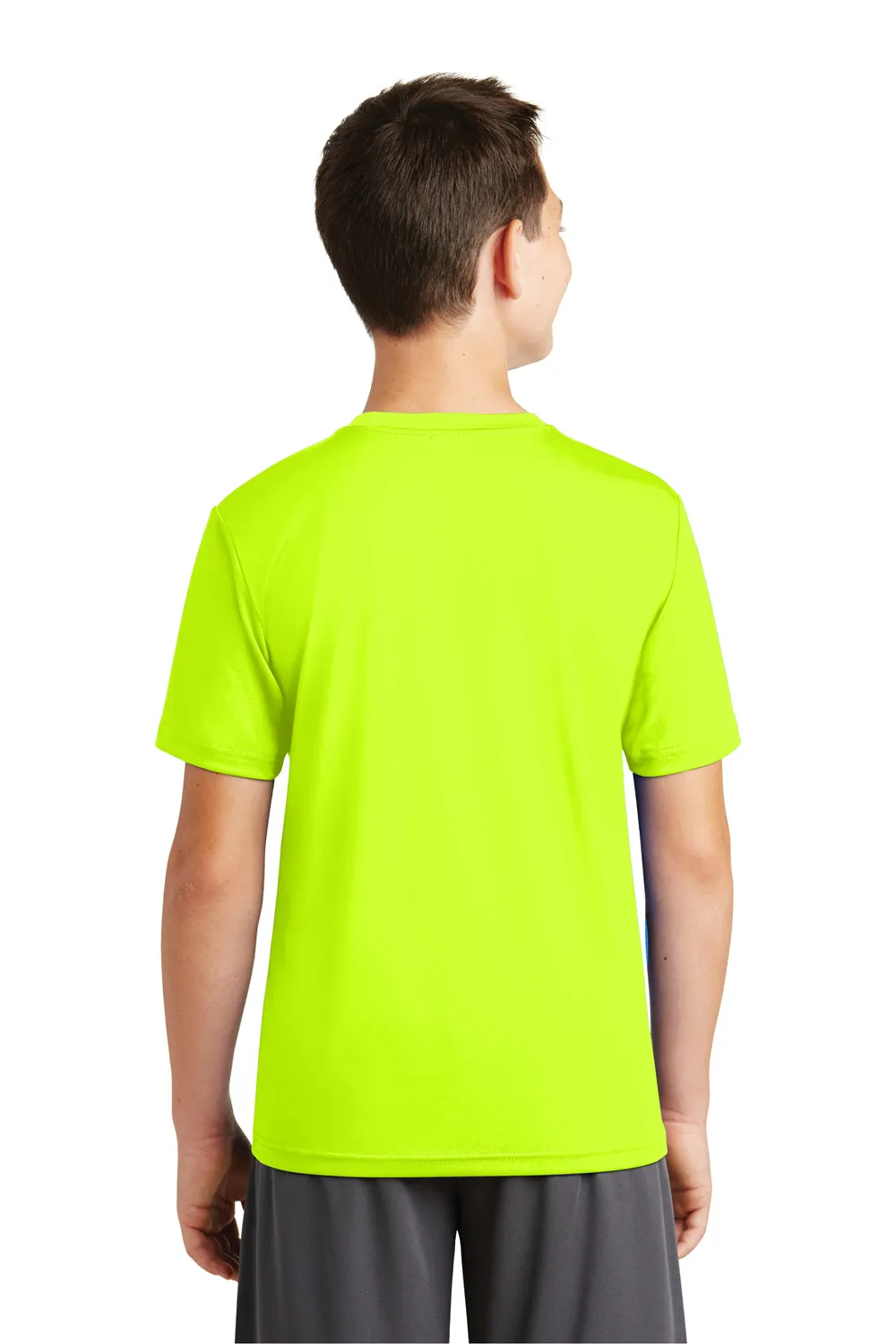 Sport-Tek Youth Tough Moisture Wicking Short Sleeve Crewneck T-Shirt - Neon Yellow - Closeout