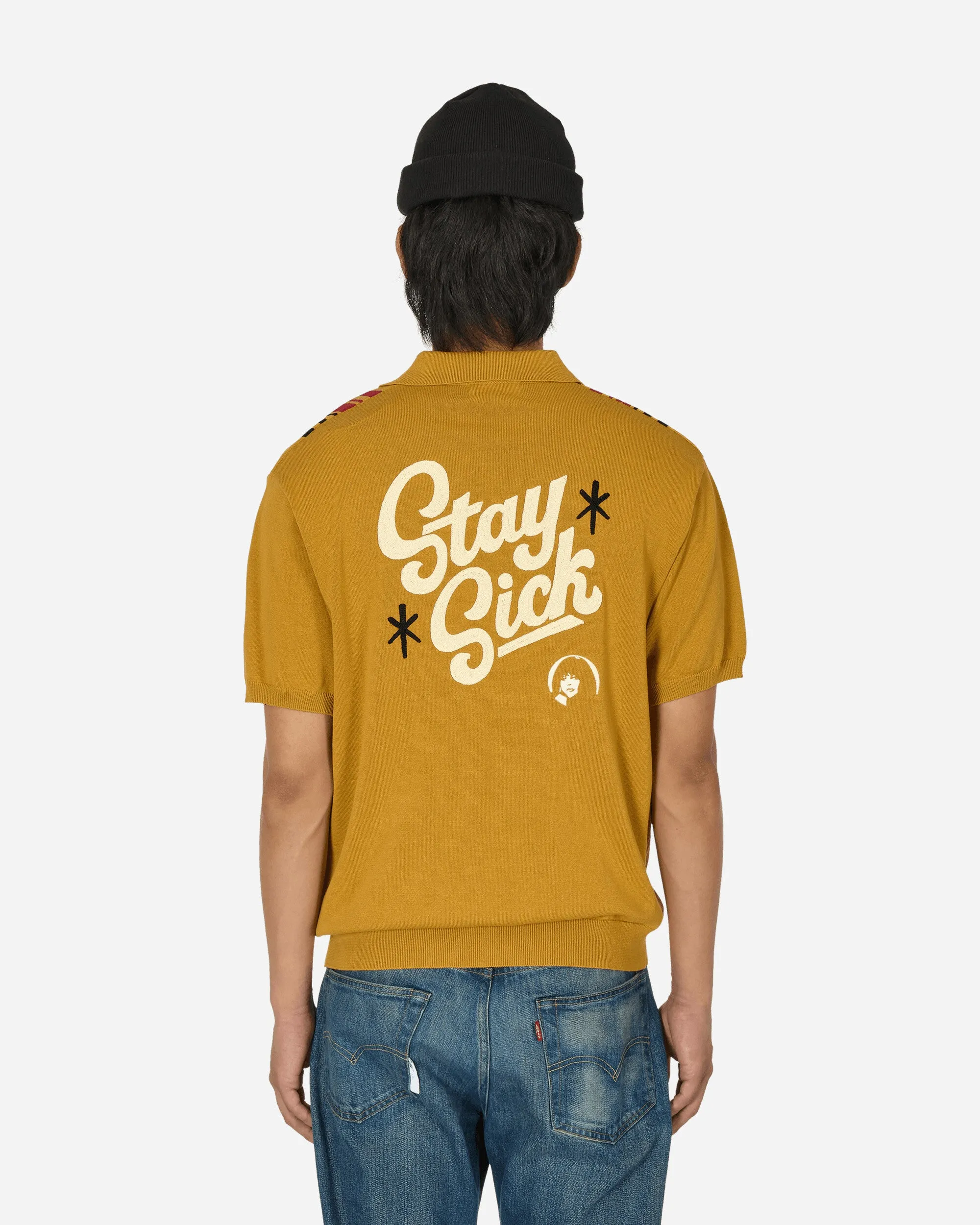Stay Sick Polo Sweater Yellow
