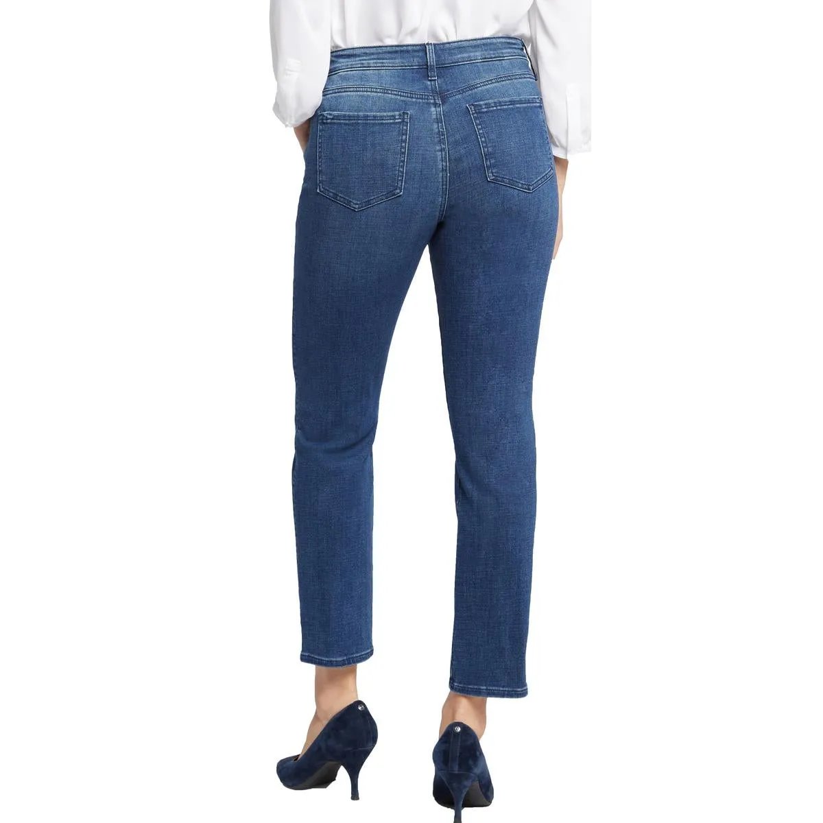 Stella Womens Denim Tapered Straight Leg Jeans