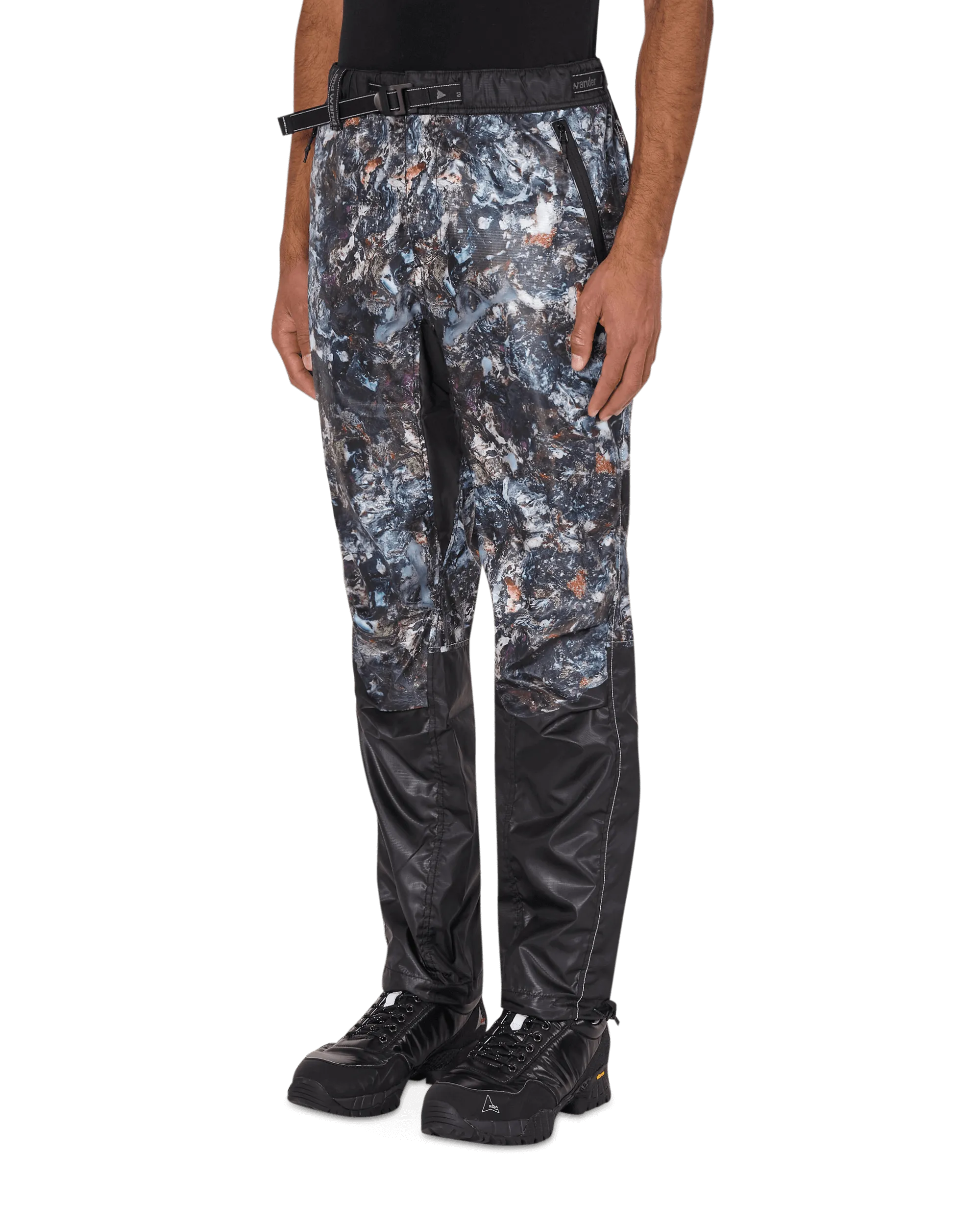 Stone Printed Ripstop Pants Black