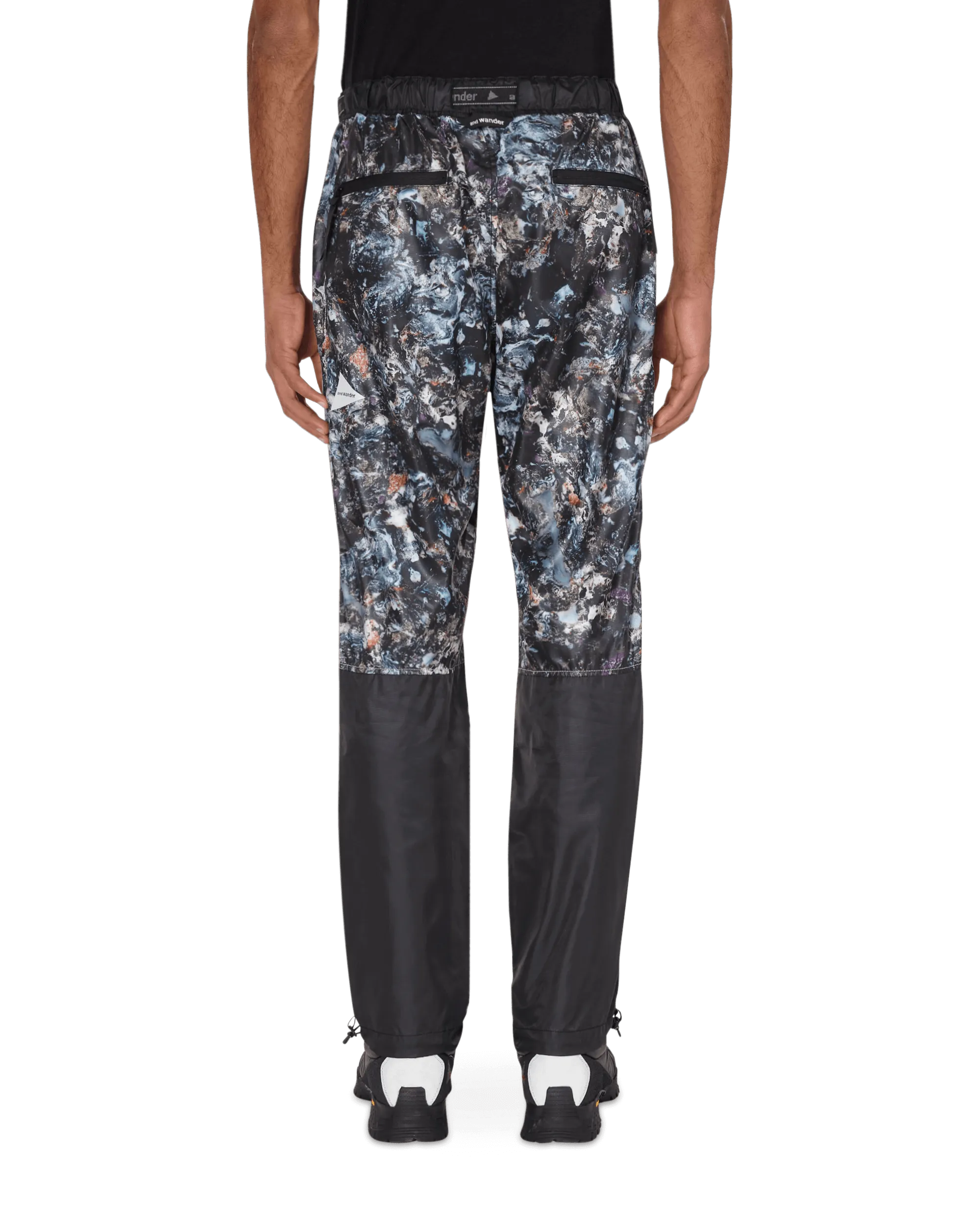 Stone Printed Ripstop Pants Black