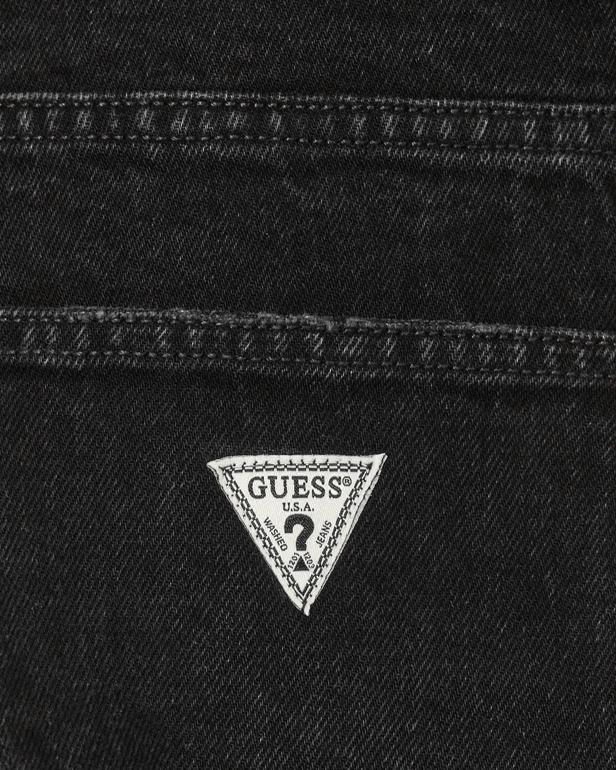 Straight Denim Pants Black