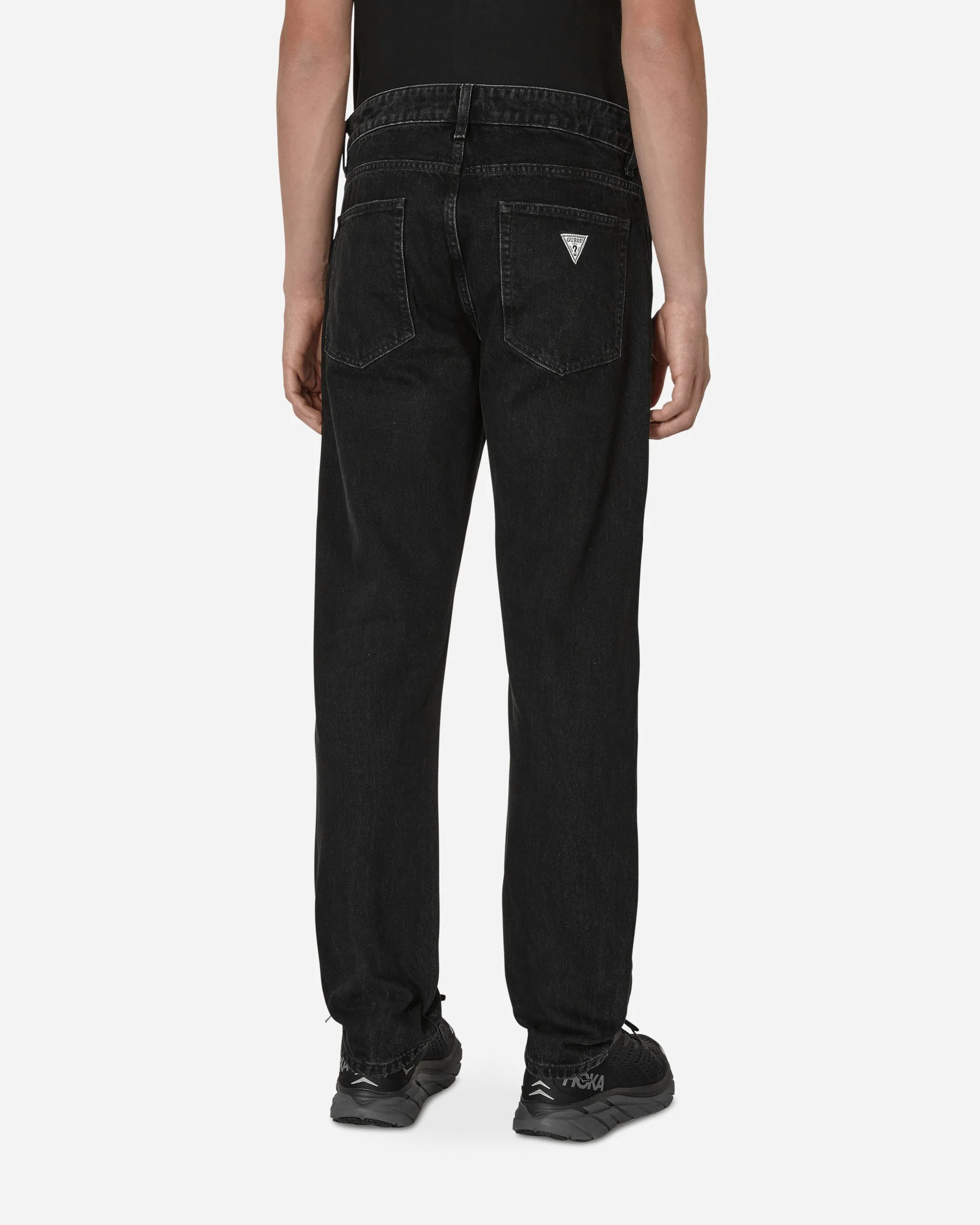 Straight Denim Pants Black