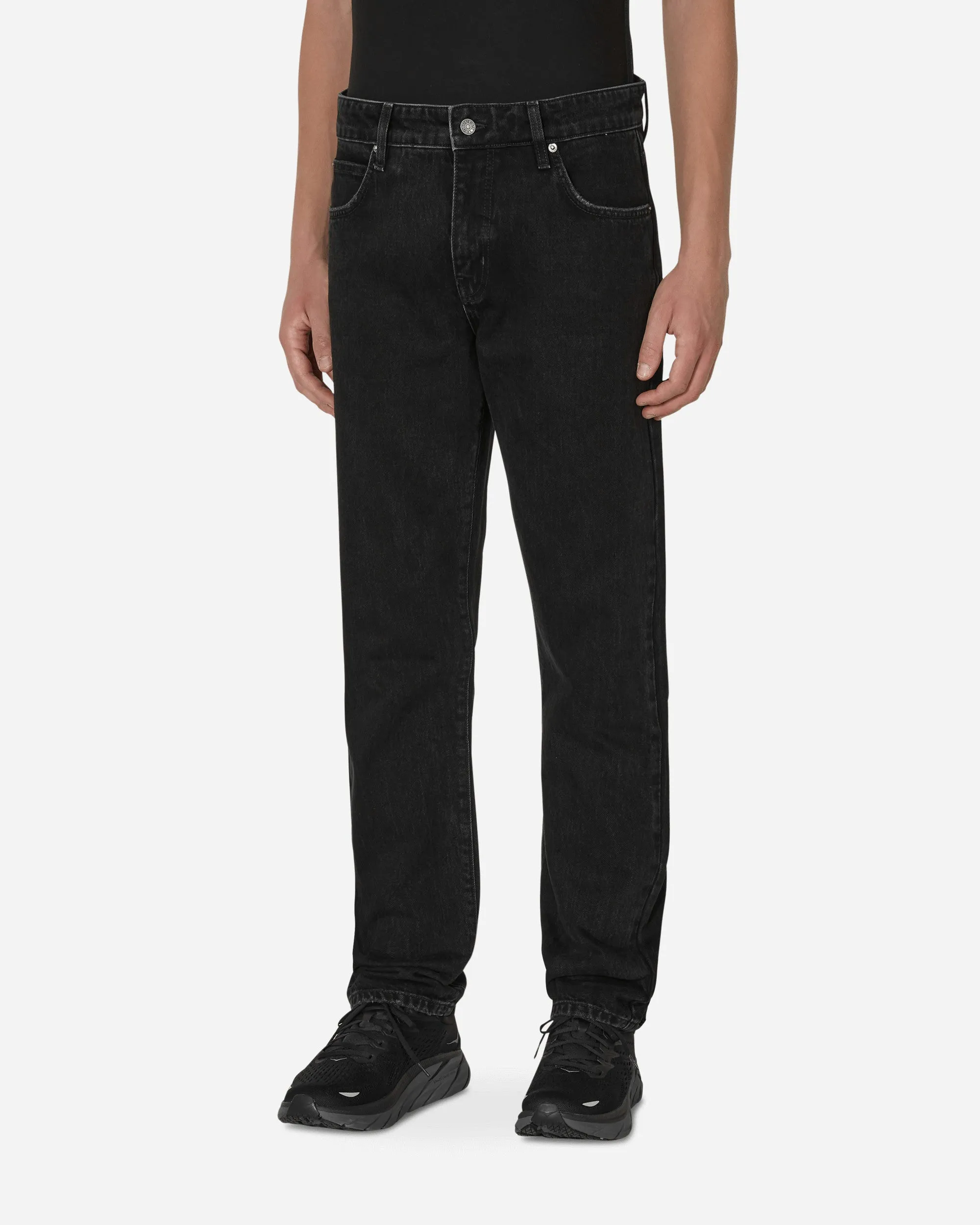 Straight Denim Pants Black