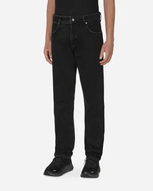 Straight Denim Pants Black