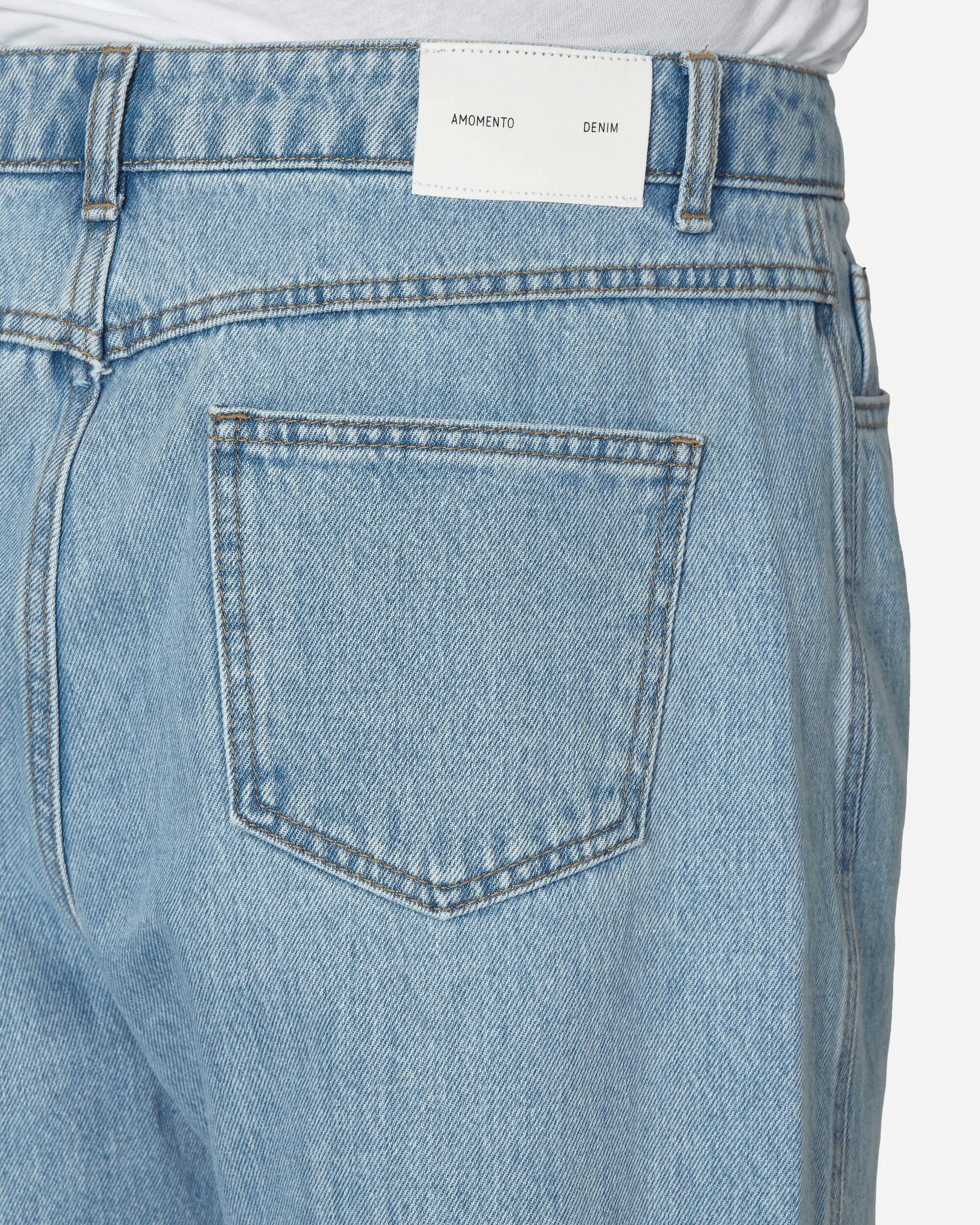 Straight Fit Denim Pants Light Blue