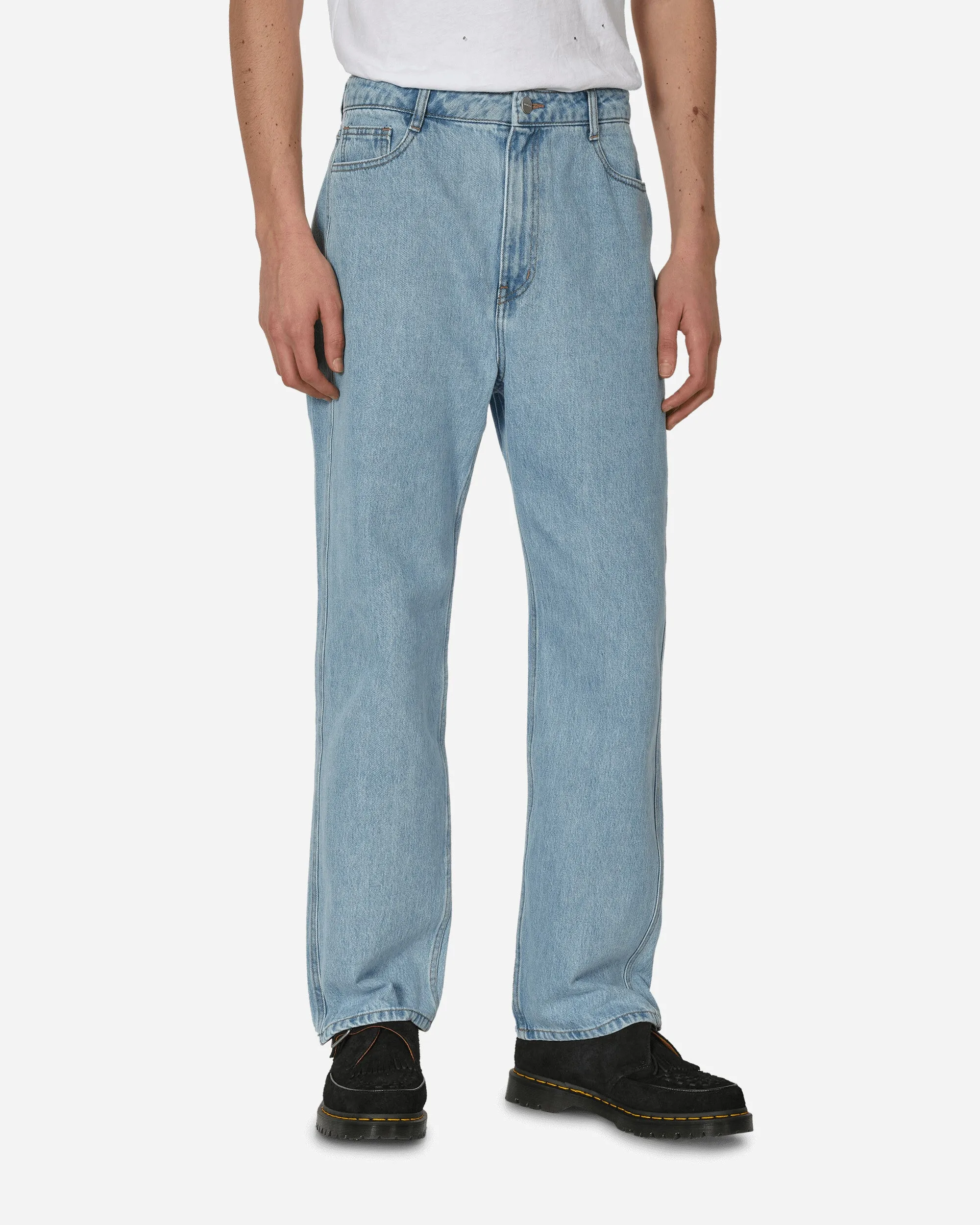 Straight Fit Denim Pants Light Blue
