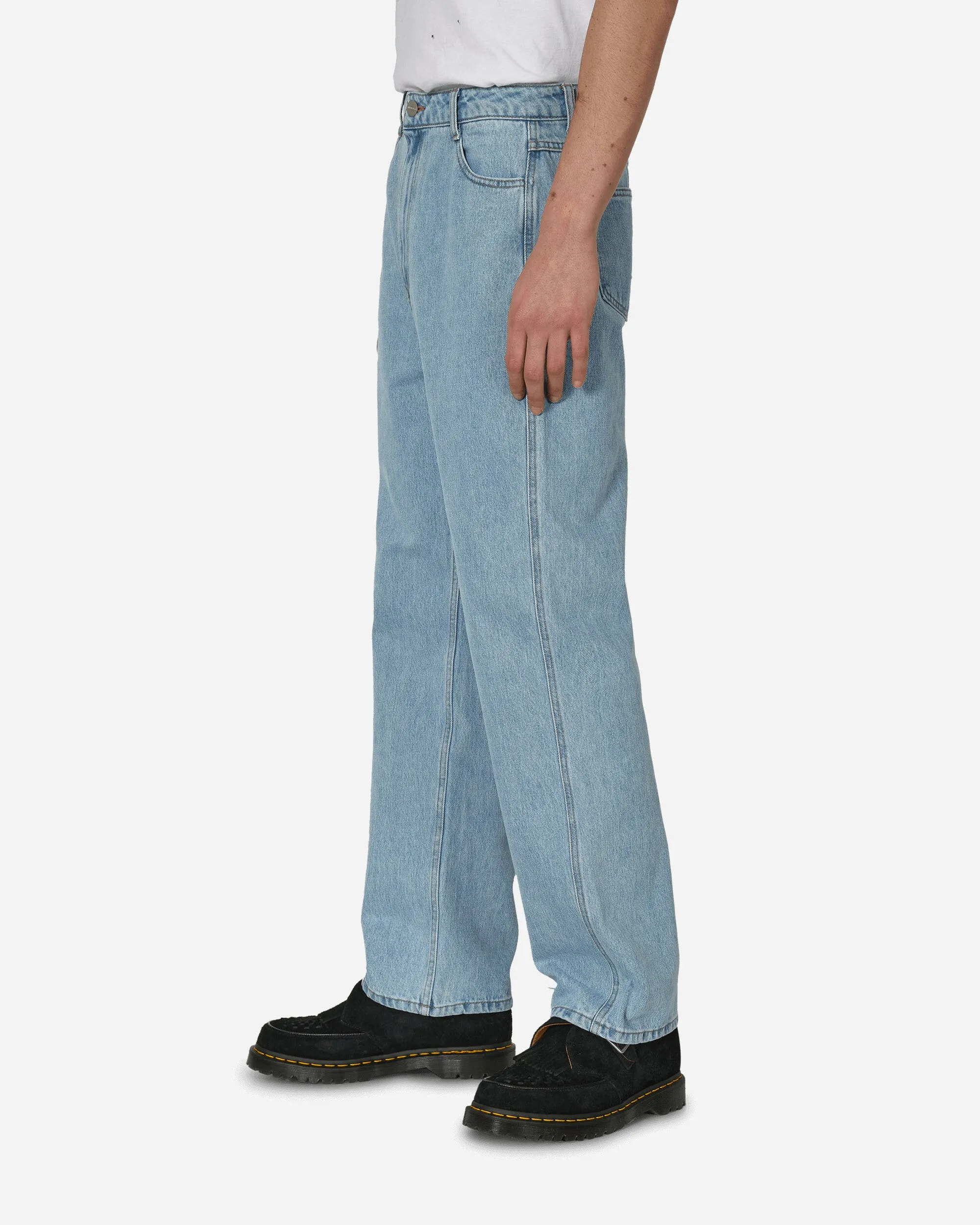 Straight Fit Denim Pants Light Blue