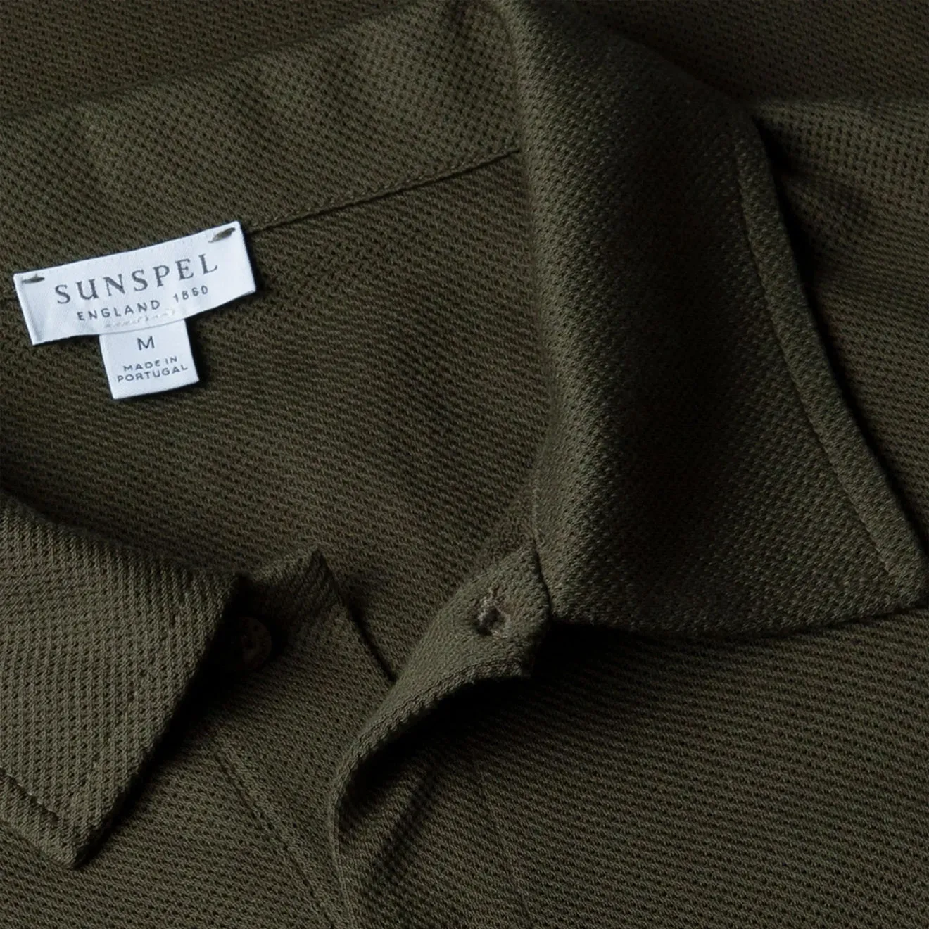 Sunspel Riviera Polo Shirt Pine Green
