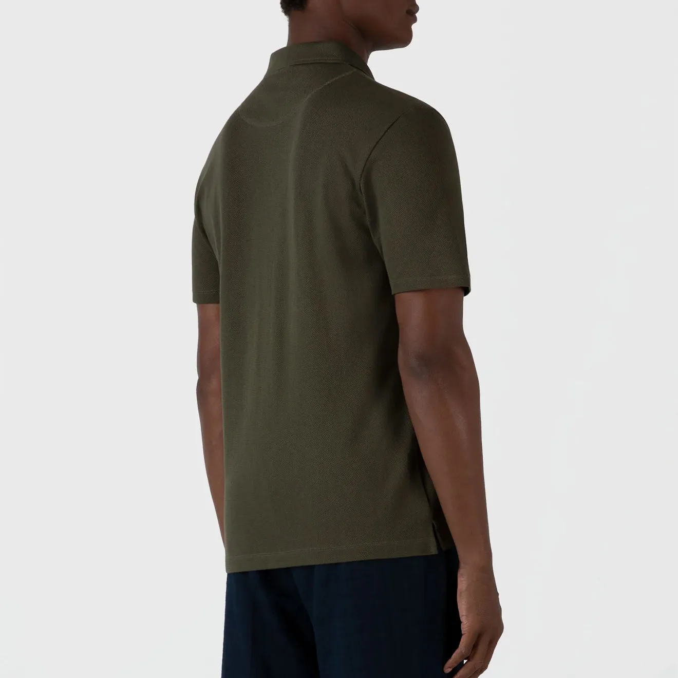 Sunspel Riviera Polo Shirt Pine Green