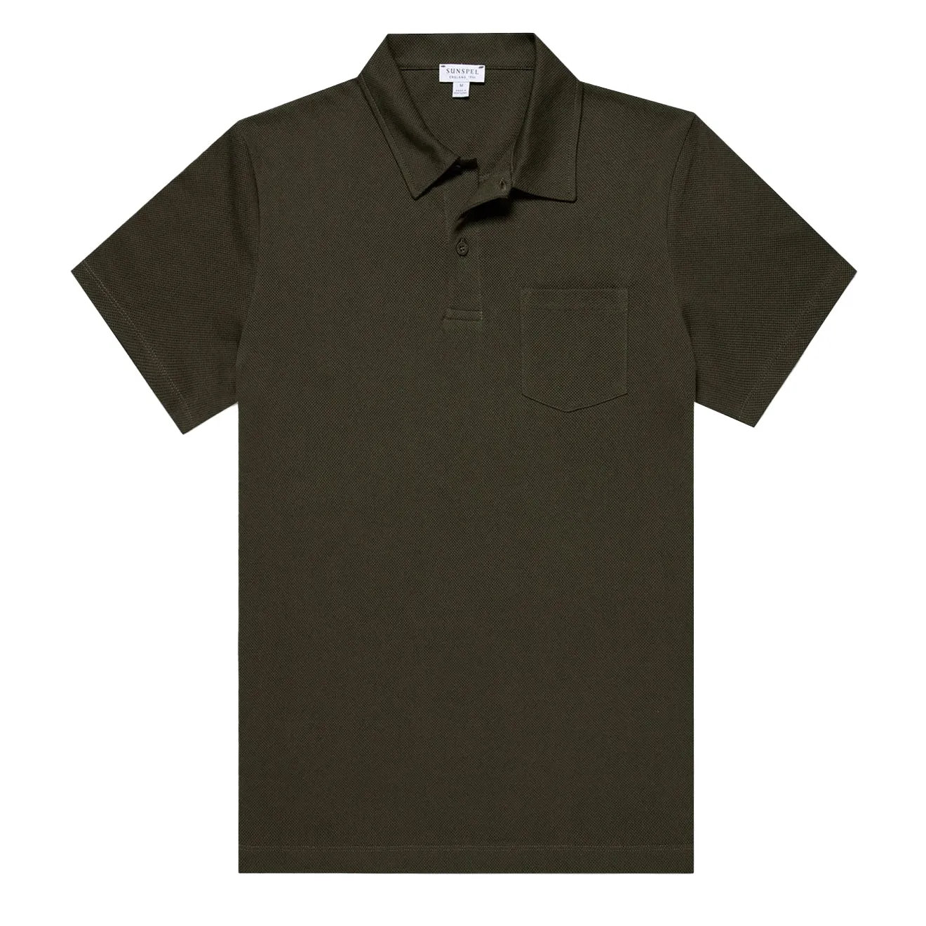 Sunspel Riviera Polo Shirt Pine Green
