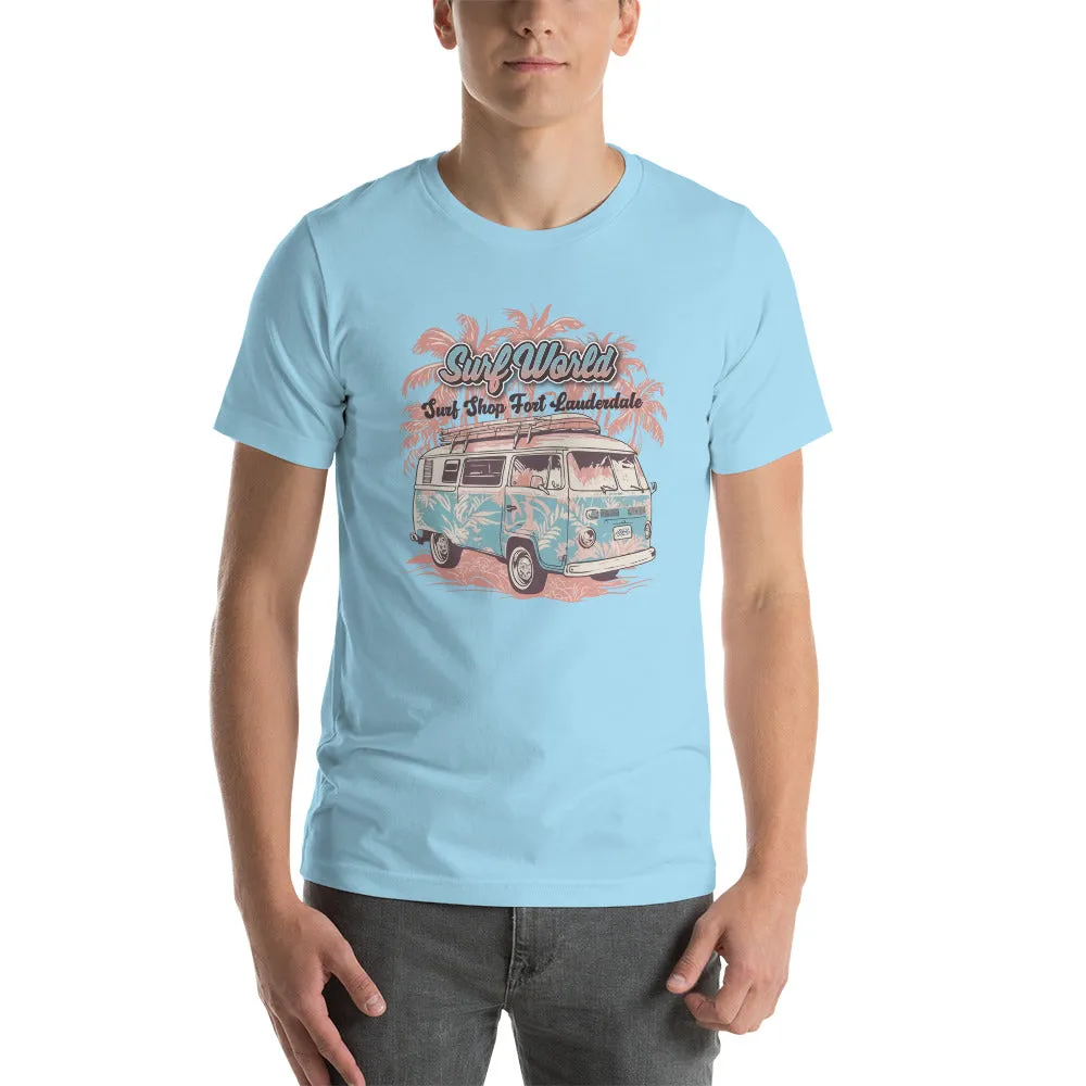 Surf World Floral VW Bus Unisex t-shirt