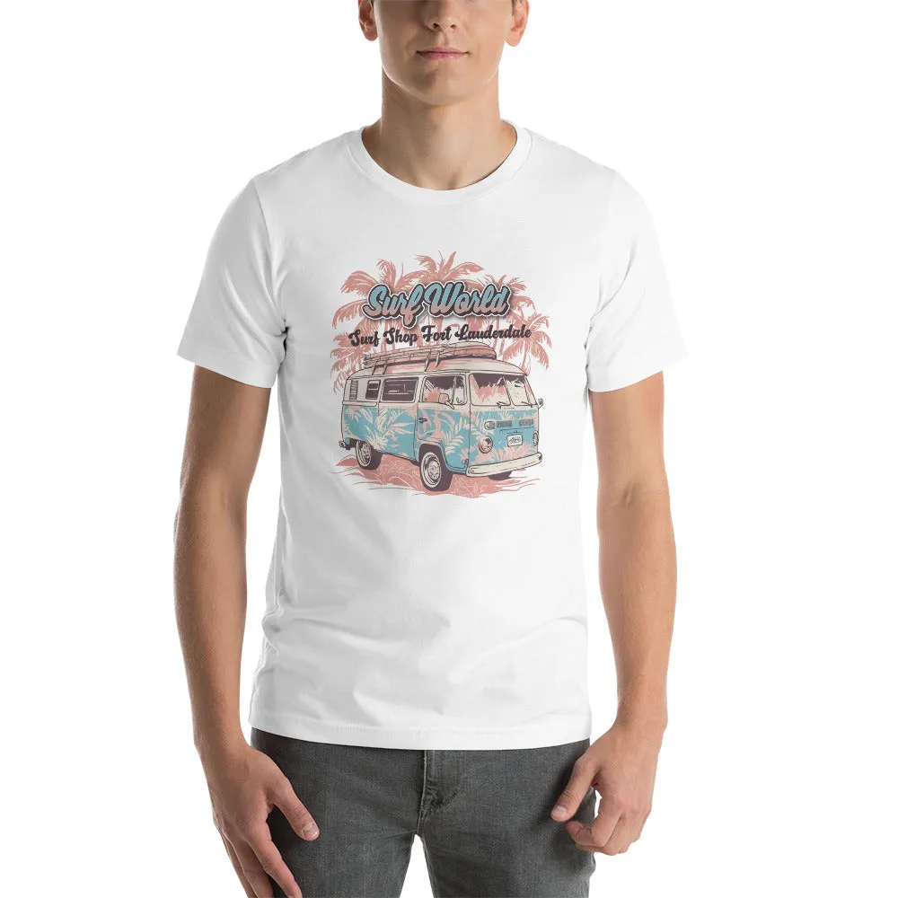 Surf World Floral VW Bus Unisex t-shirt