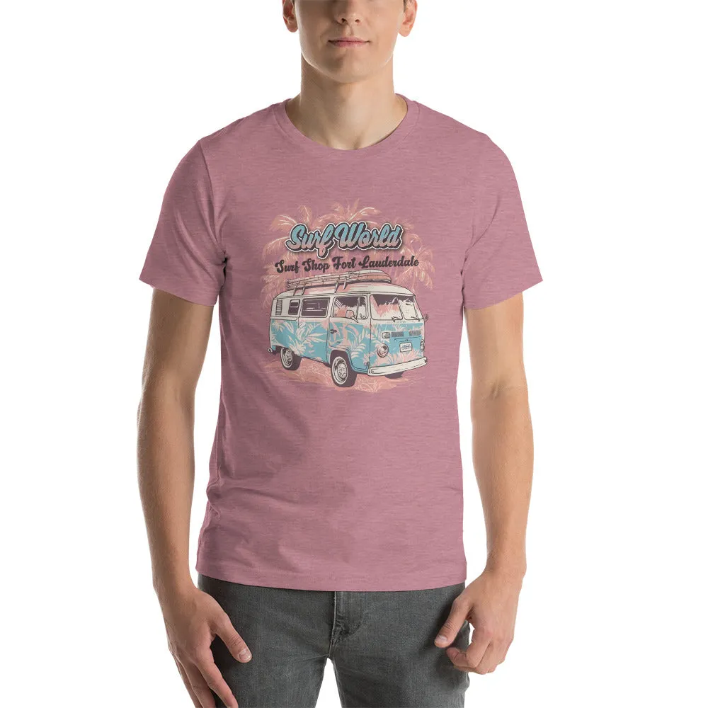 Surf World Floral VW Bus Unisex t-shirt