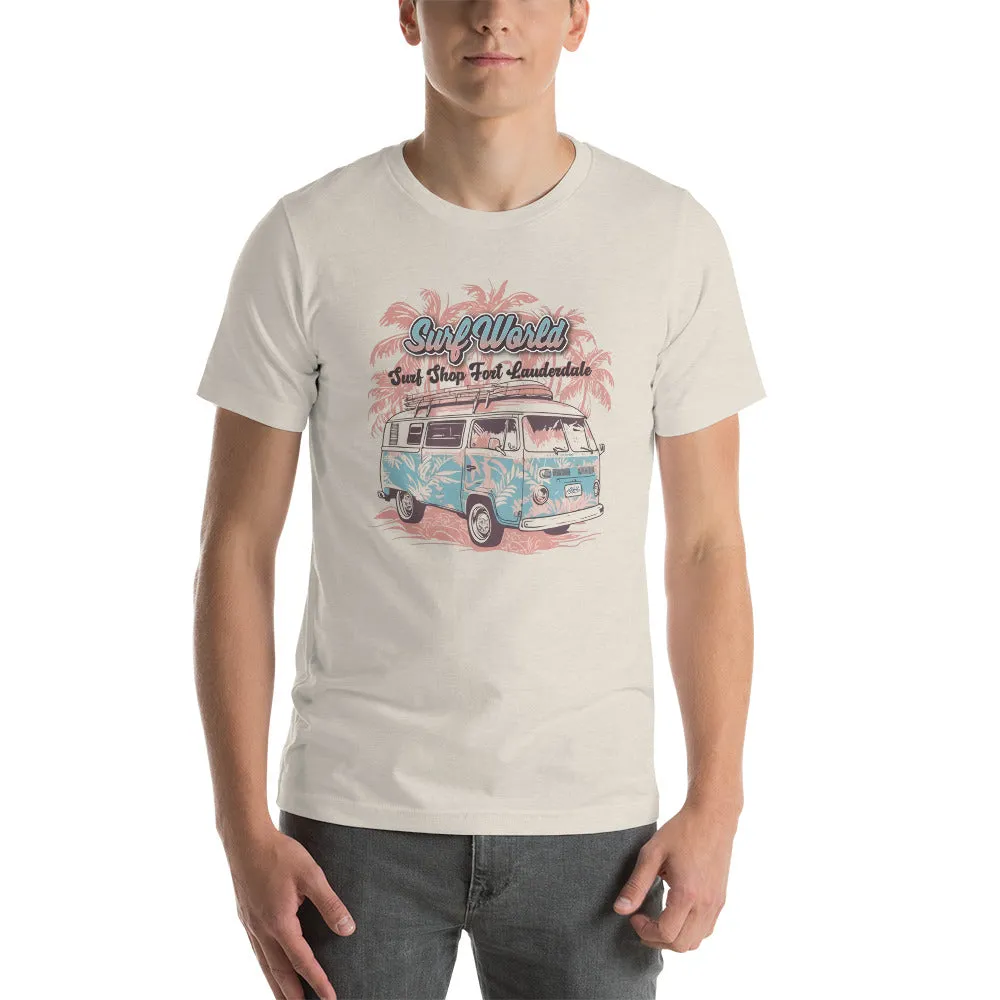 Surf World Floral VW Bus Unisex t-shirt