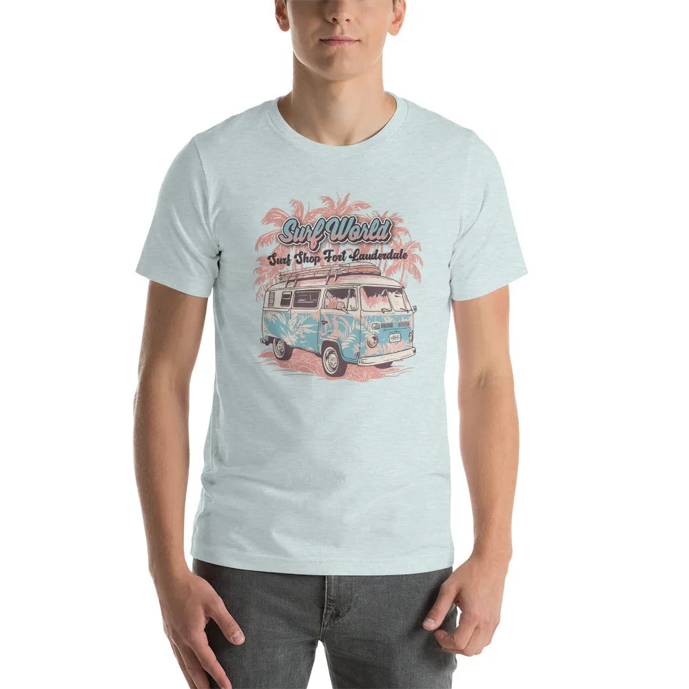 Surf World Floral VW Bus Unisex t-shirt