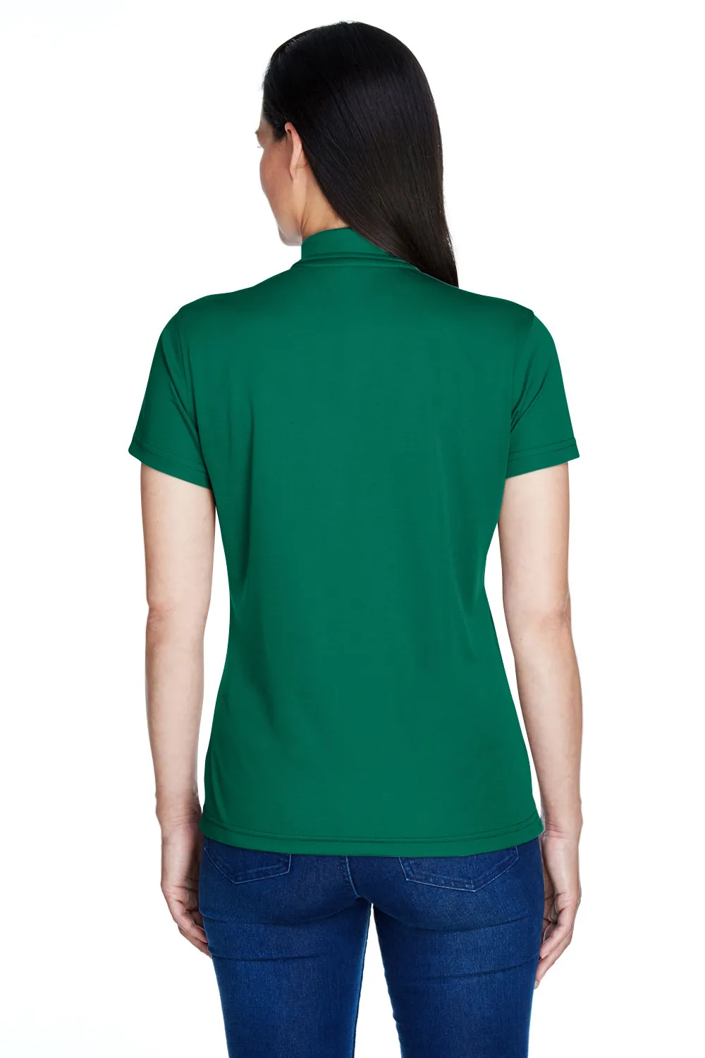 Team 365 Womens Command Performance Moisture Wicking Short Sleeve Polo Shirt - Forest Green