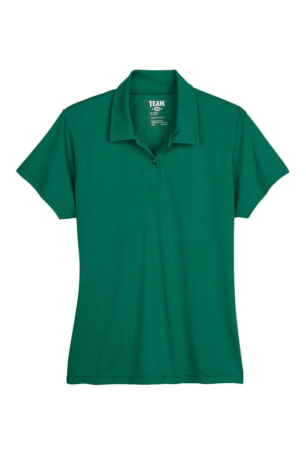 Team 365 Womens Command Performance Moisture Wicking Short Sleeve Polo Shirt - Forest Green