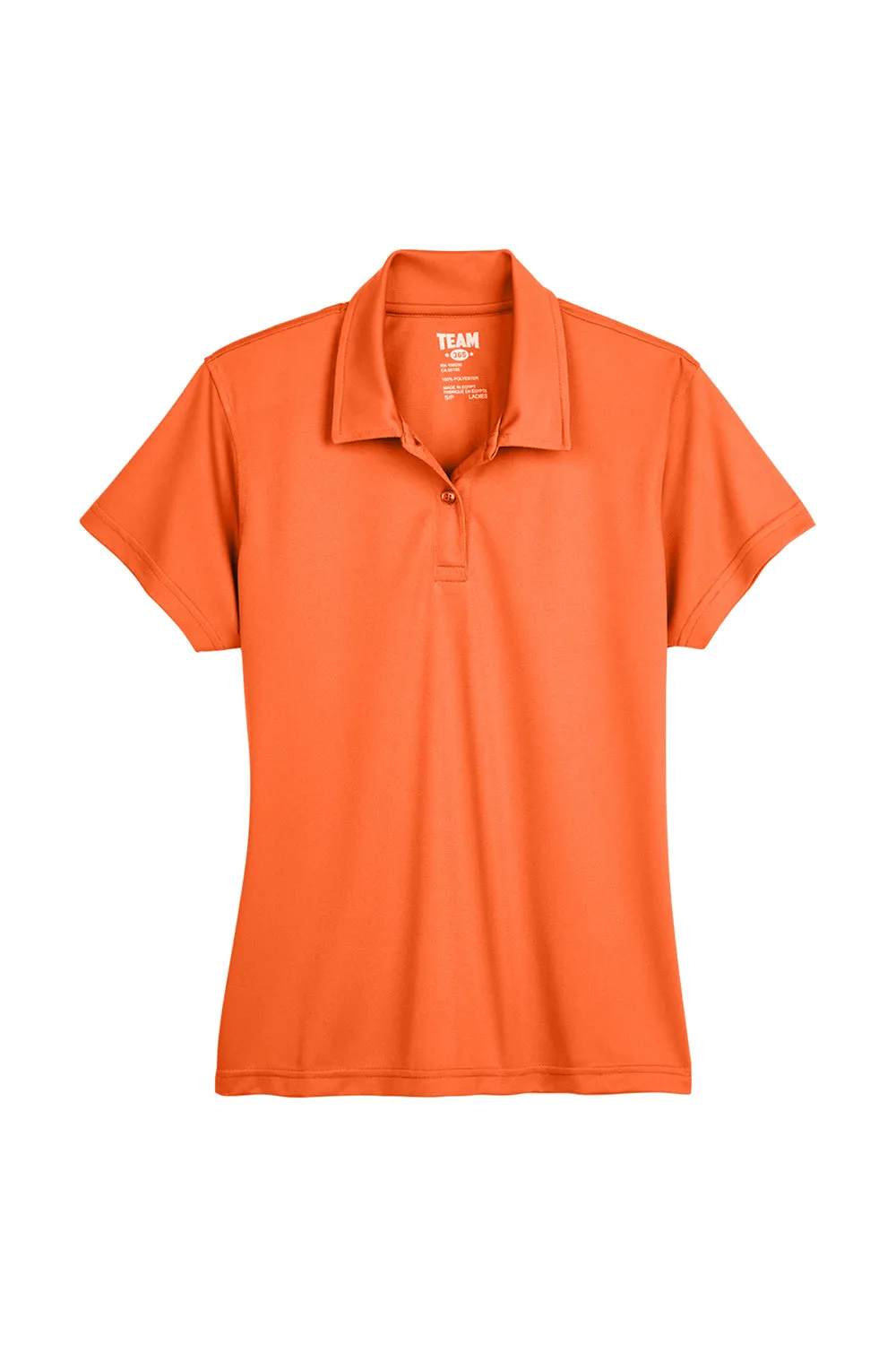 Team 365 Womens Command Performance Moisture Wicking Short Sleeve Polo Shirt - Orange