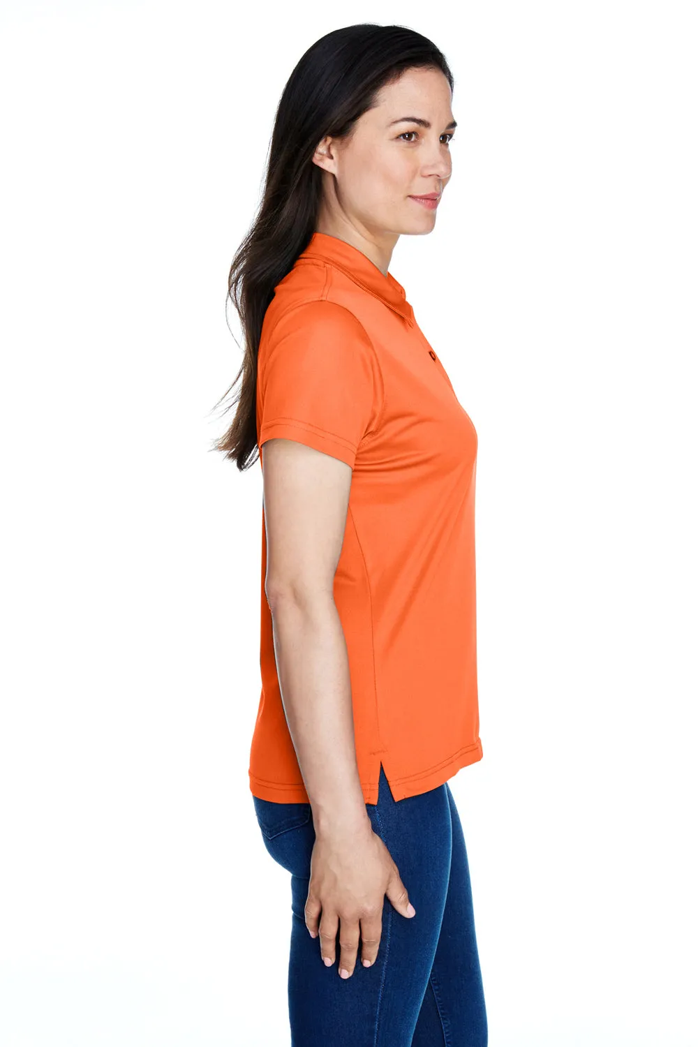 Team 365 Womens Command Performance Moisture Wicking Short Sleeve Polo Shirt - Orange