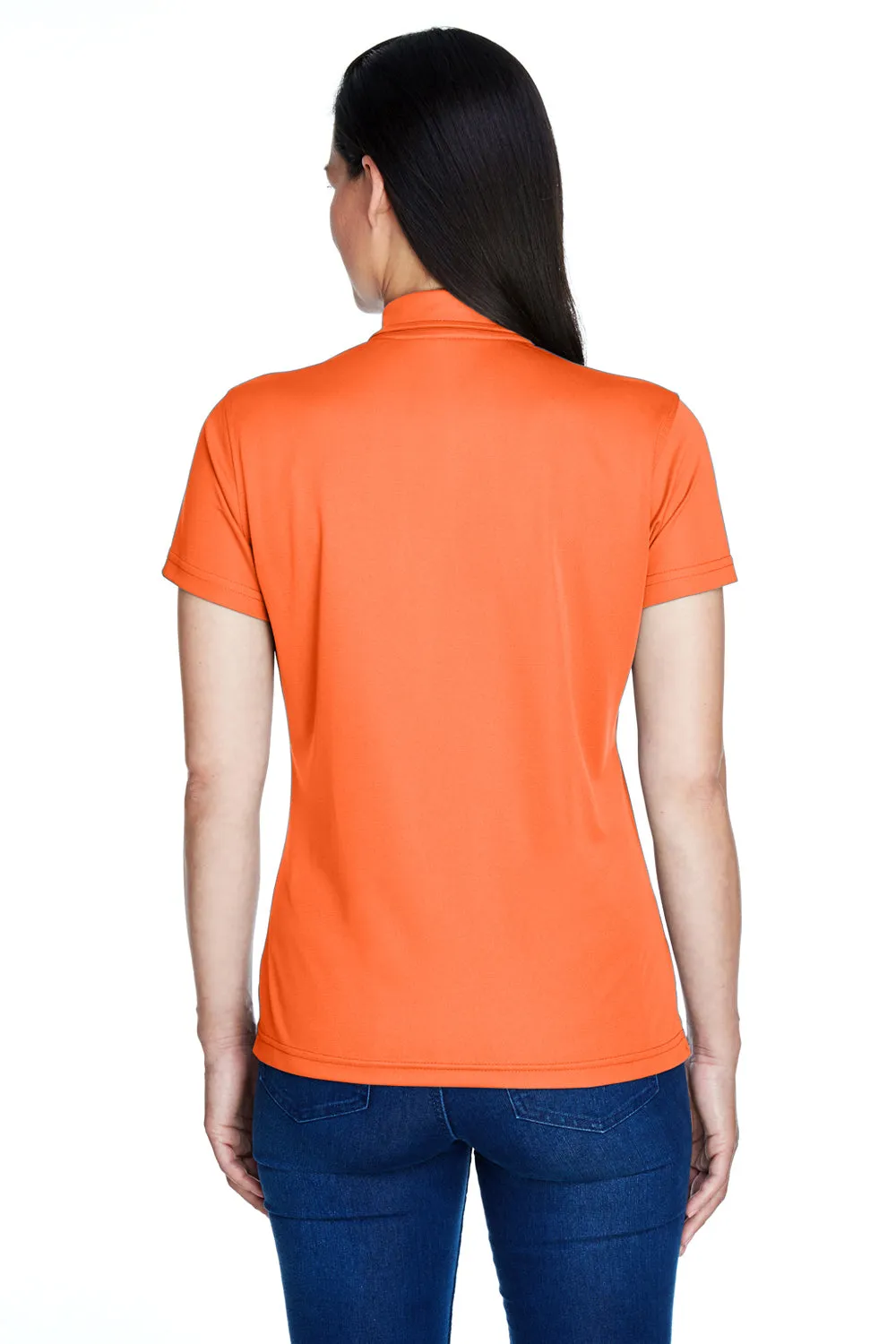 Team 365 Womens Command Performance Moisture Wicking Short Sleeve Polo Shirt - Orange