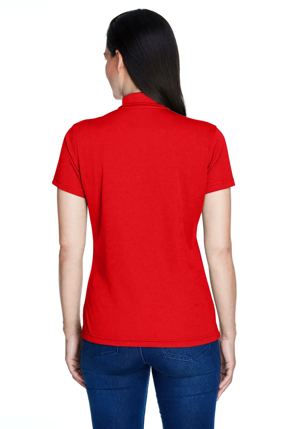Team 365 Womens Command Performance Moisture Wicking Short Sleeve Polo Shirt - Red