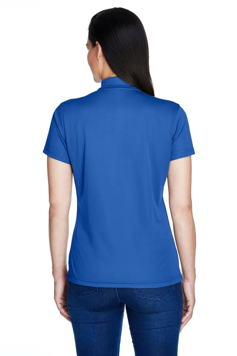 Team 365 Womens Command Performance Moisture Wicking Short Sleeve Polo Shirt - Royal Blue