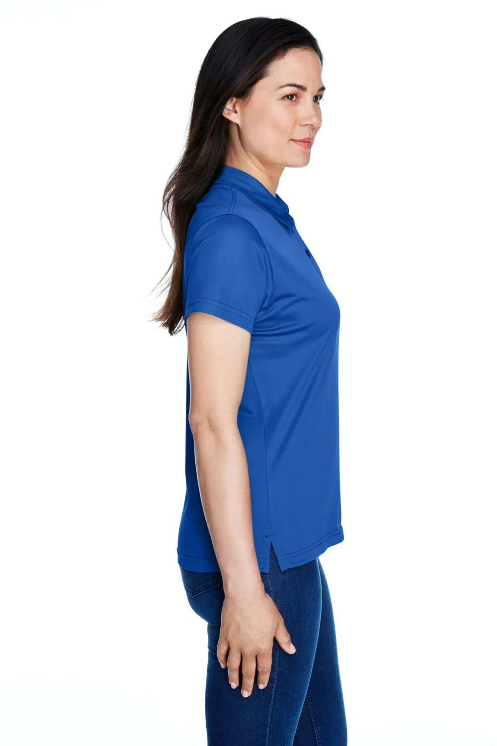 Team 365 Womens Command Performance Moisture Wicking Short Sleeve Polo Shirt - Royal Blue