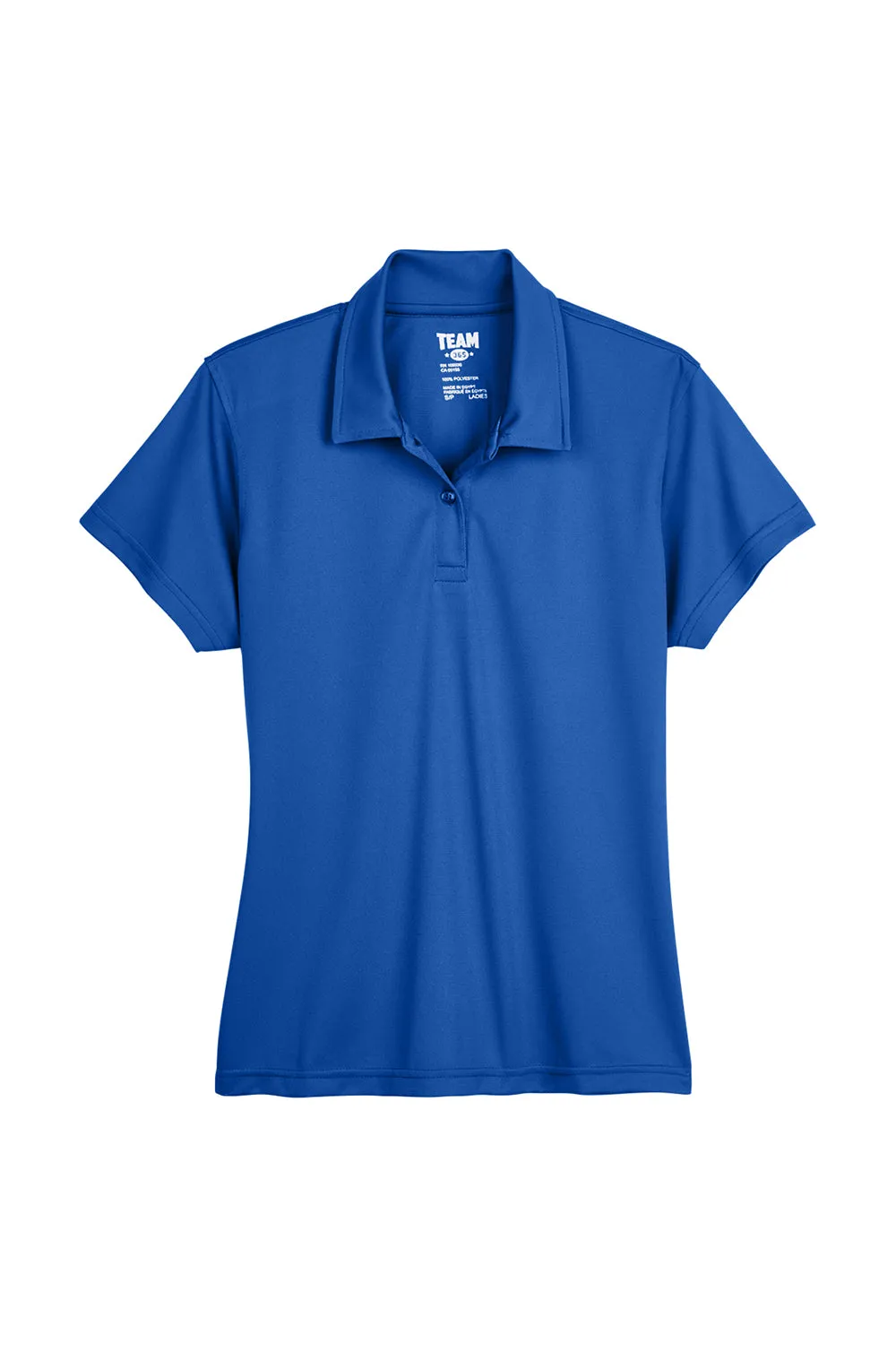 Team 365 Womens Command Performance Moisture Wicking Short Sleeve Polo Shirt - Royal Blue