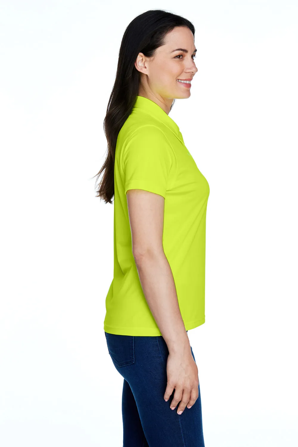 Team 365 Womens Command Performance Moisture Wicking Short Sleeve Polo Shirt - Safety Yellow