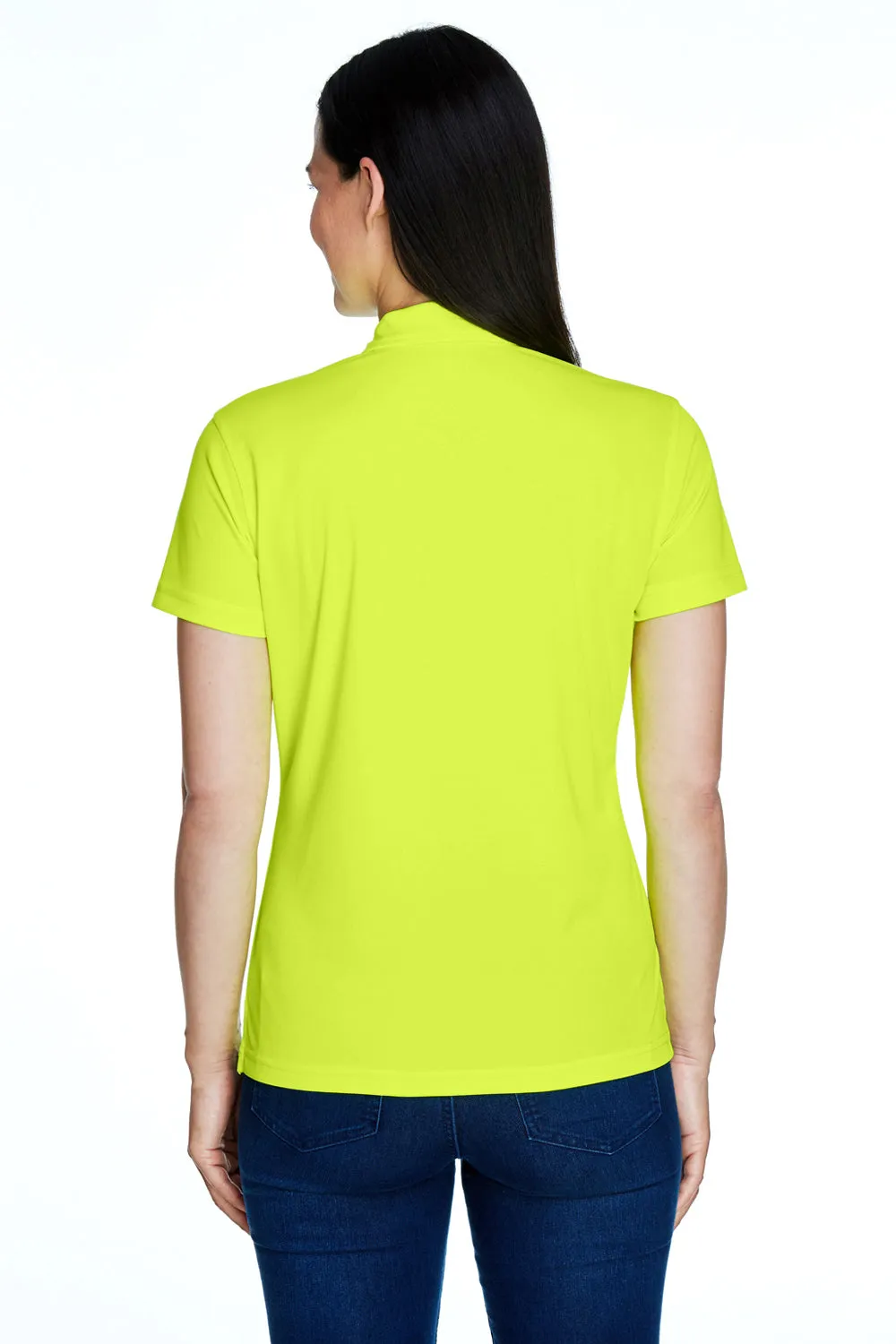 Team 365 Womens Command Performance Moisture Wicking Short Sleeve Polo Shirt - Safety Yellow