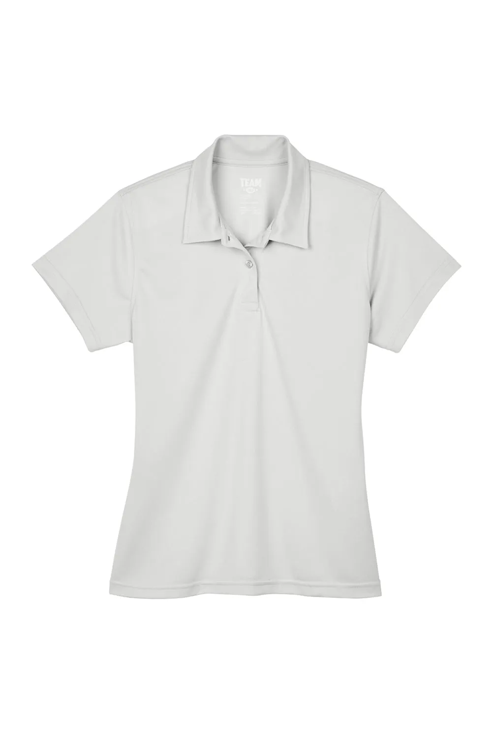 Team 365 Womens Command Performance Moisture Wicking Short Sleeve Polo Shirt - Silver Grey