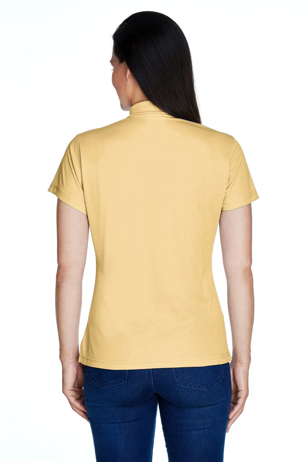 Team 365 Womens Command Performance Moisture Wicking Short Sleeve Polo Shirt - Vegas Gold