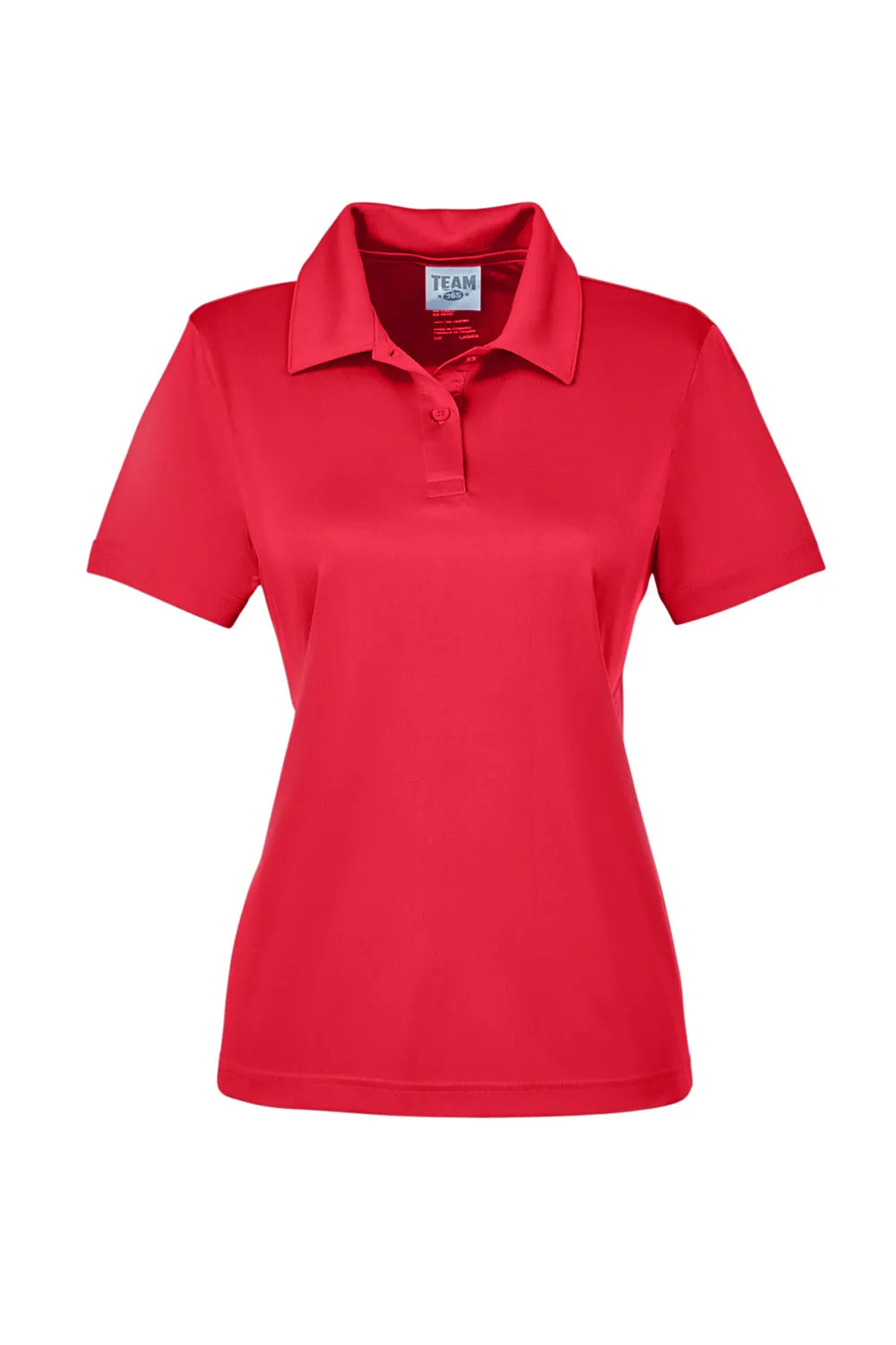 Team 365 Womens Zone Performance Moisture Wicking Short Sleeve Polo Shirt - Red