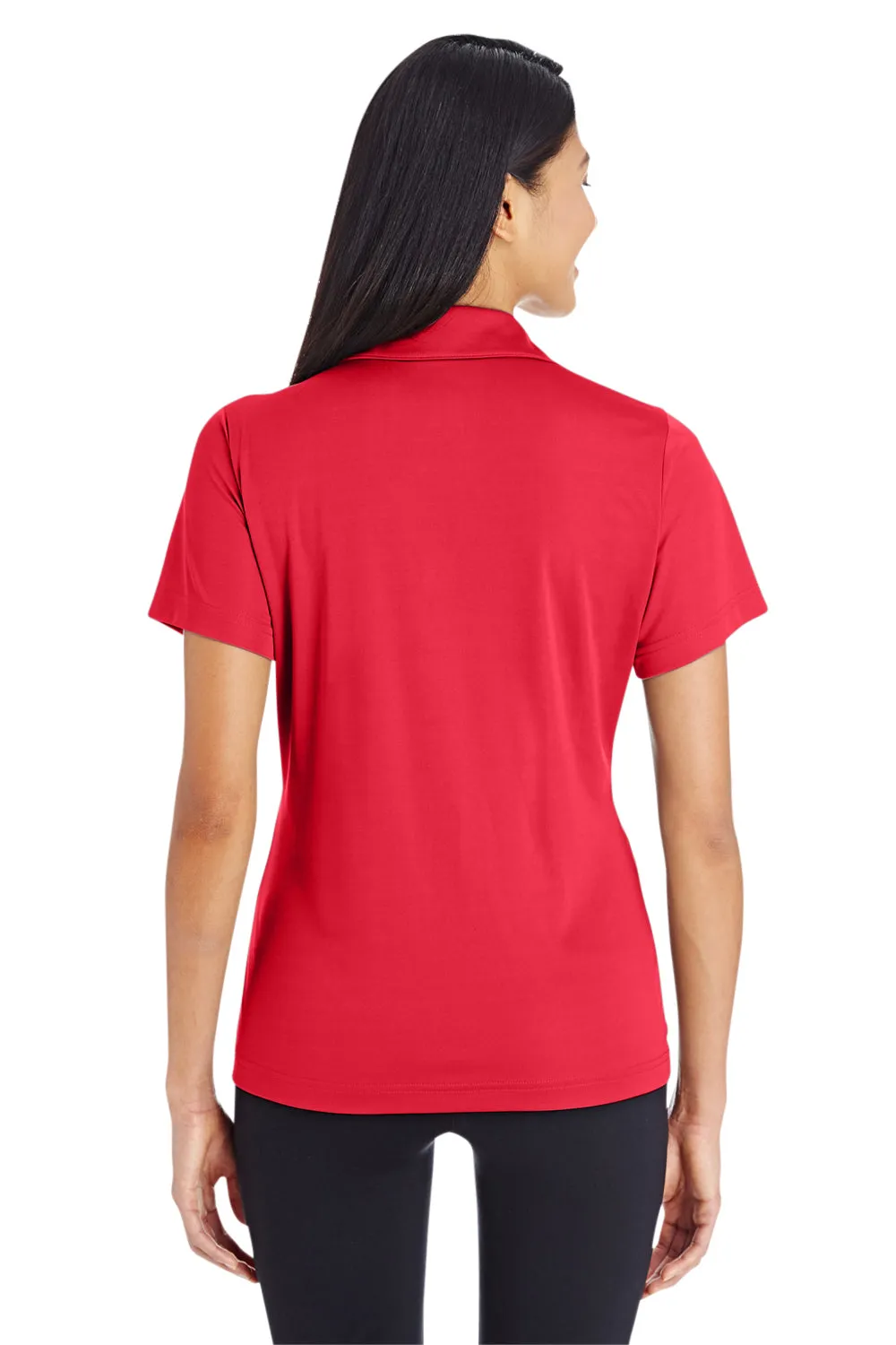 Team 365 Womens Zone Performance Moisture Wicking Short Sleeve Polo Shirt - Red
