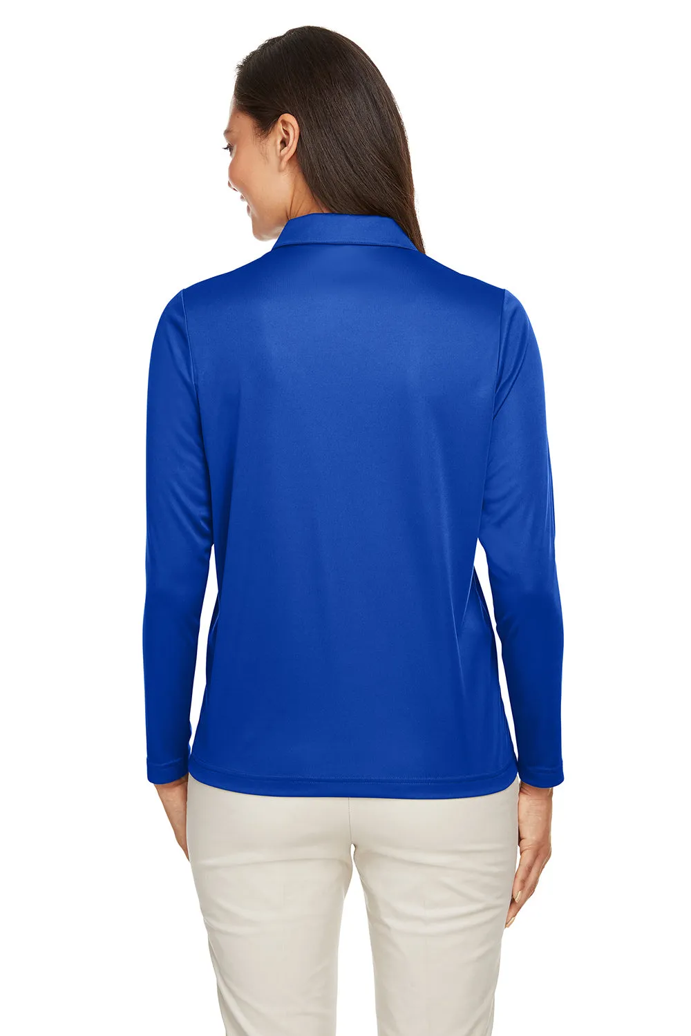 Team 365 Womens Zone Sonic Moisture Wicking Long Sleeve Polo Shirt - Royal Blue