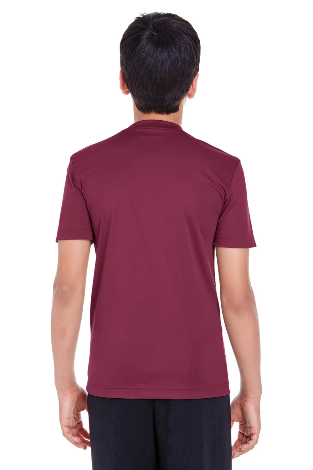 Team 365 Youth Zone Performance Moisture Wicking Short Sleeve Crewneck T-Shirt - Dark Maroon