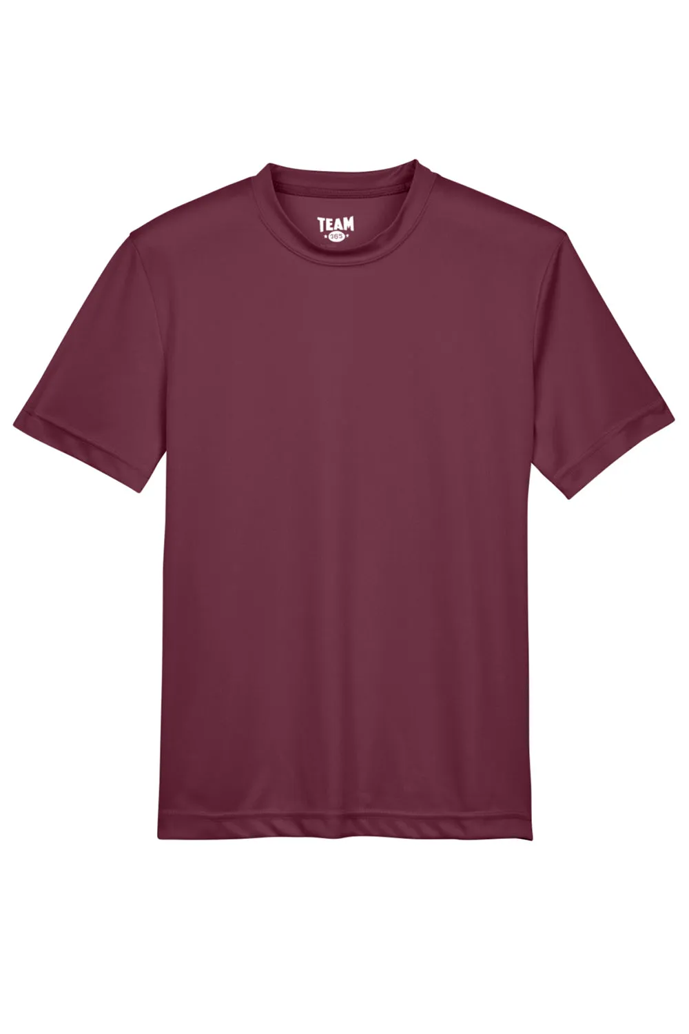 Team 365 Youth Zone Performance Moisture Wicking Short Sleeve Crewneck T-Shirt - Dark Maroon