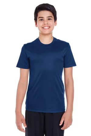 Team 365 Youth Zone Performance Moisture Wicking Short Sleeve Crewneck T-Shirt - Dark Navy Blue