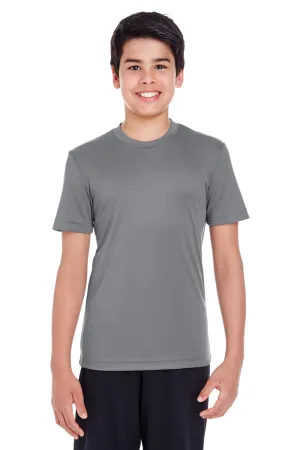 Team 365 Youth Zone Performance Moisture Wicking Short Sleeve Crewneck T-Shirt - Graphite Grey