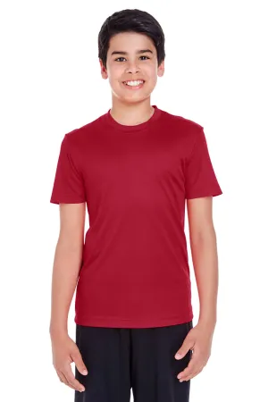 Team 365 Youth Zone Performance Moisture Wicking Short Sleeve Crewneck T-Shirt - Scarlet Red
