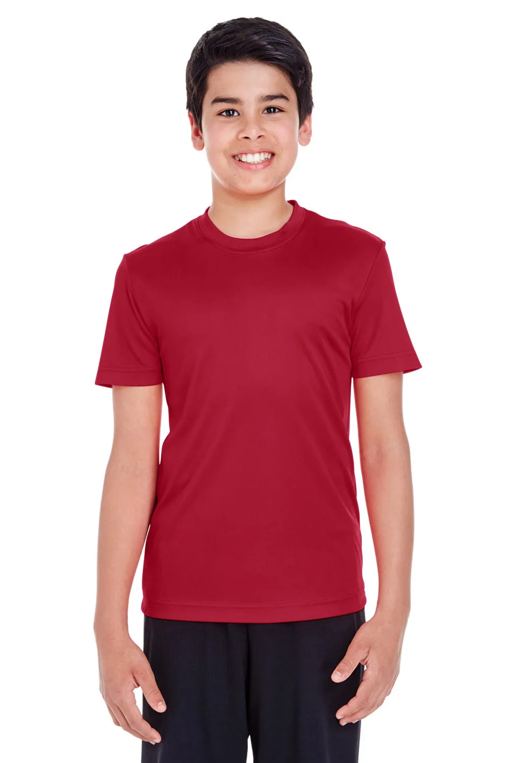 Team 365 Youth Zone Performance Moisture Wicking Short Sleeve Crewneck T-Shirt - Scarlet Red