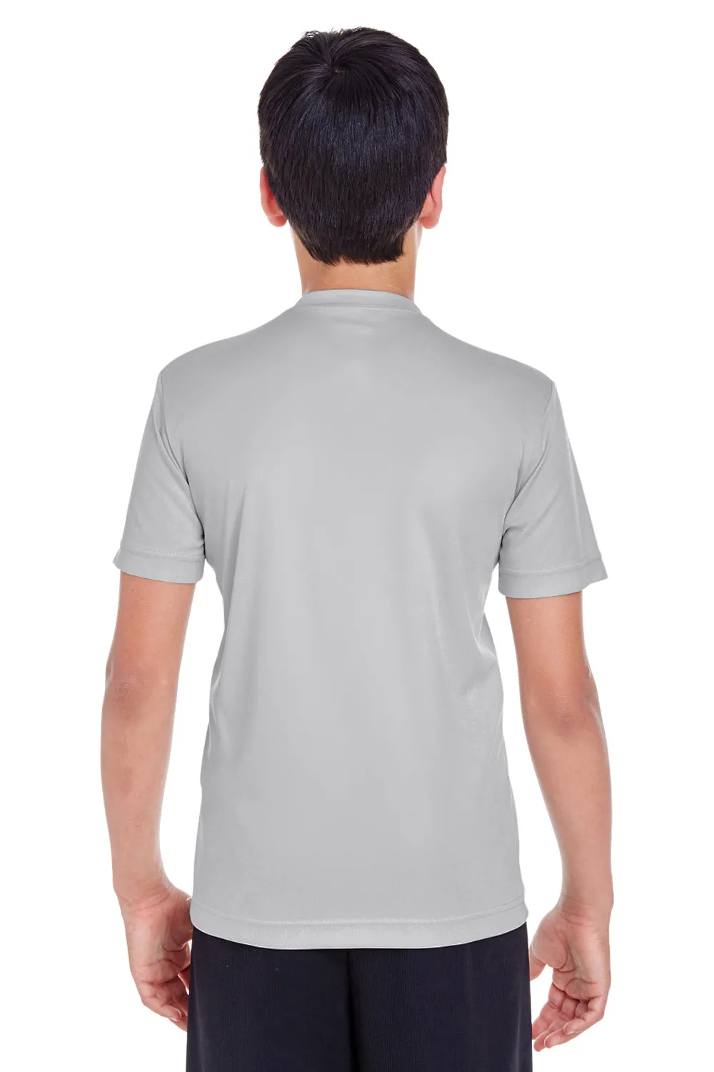Team 365 Youth Zone Performance Moisture Wicking Short Sleeve Crewneck T-Shirt - Silver Grey