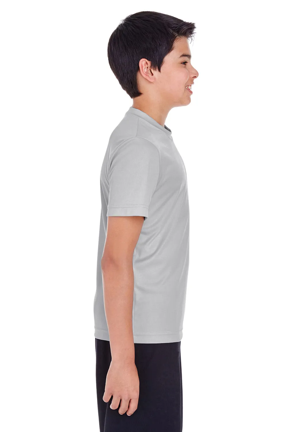 Team 365 Youth Zone Performance Moisture Wicking Short Sleeve Crewneck T-Shirt - Silver Grey