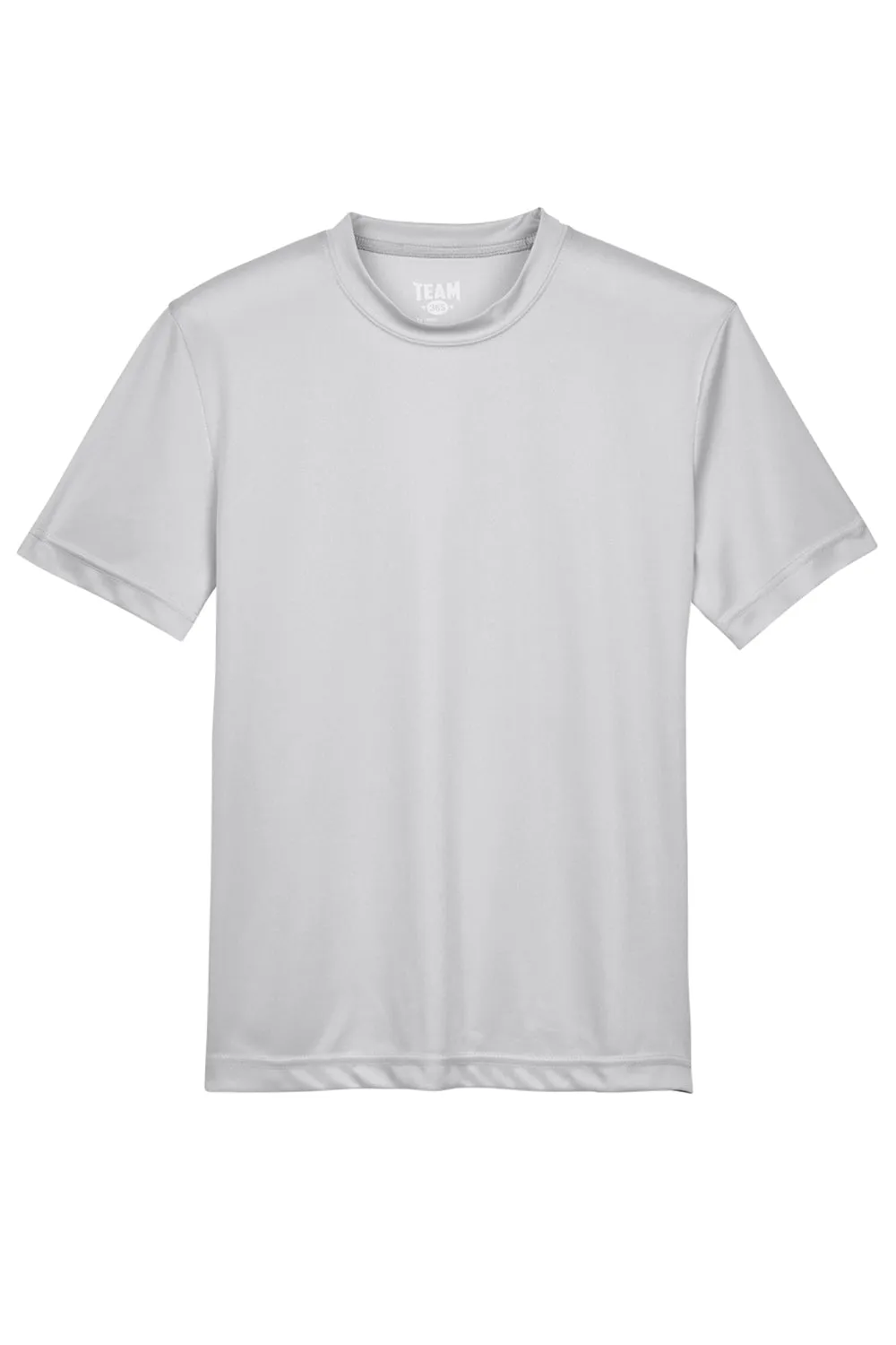 Team 365 Youth Zone Performance Moisture Wicking Short Sleeve Crewneck T-Shirt - Silver Grey