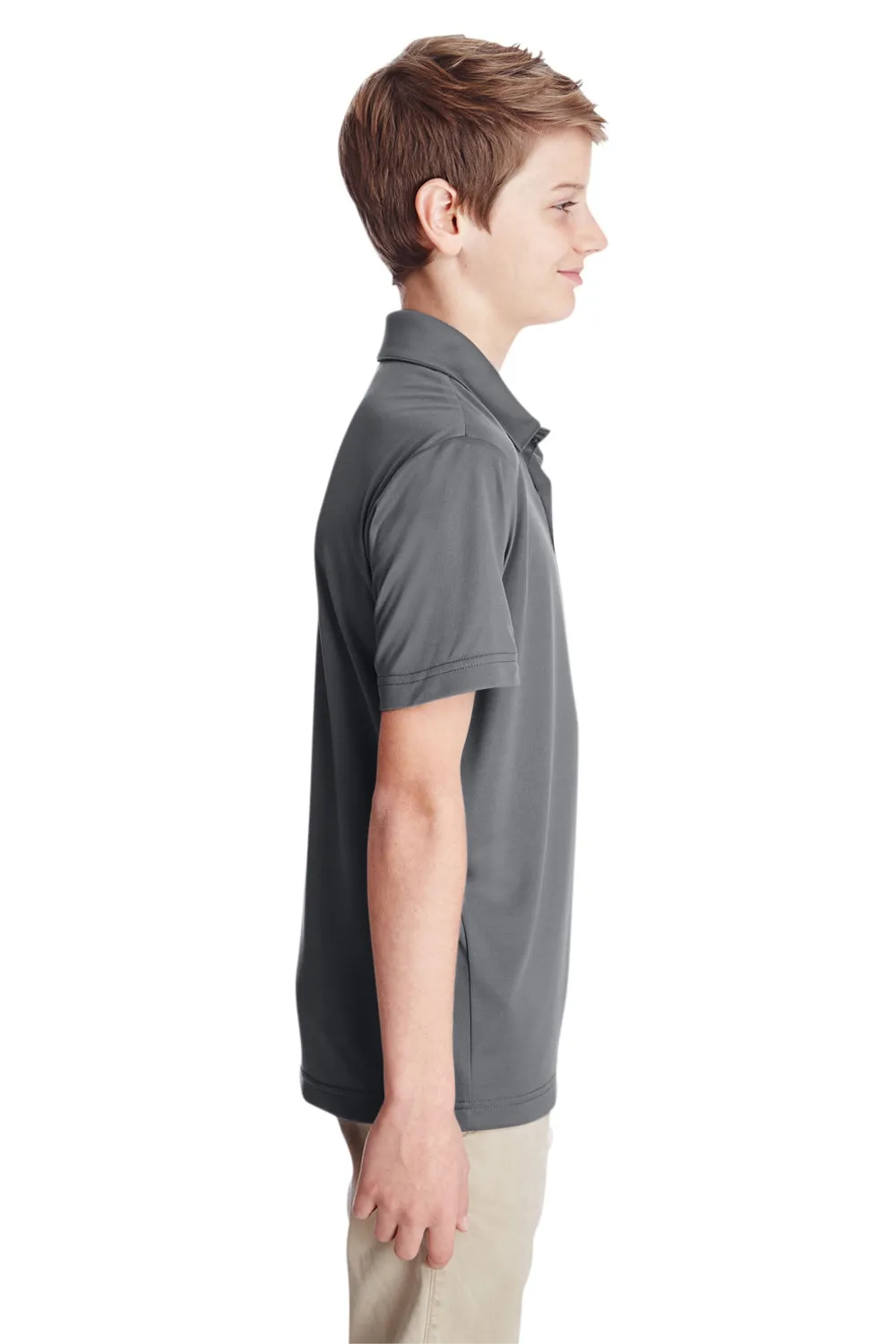 Team 365 Youth Zone Performance Moisture Wicking Short Sleeve Polo Shirt - Graphite Grey
