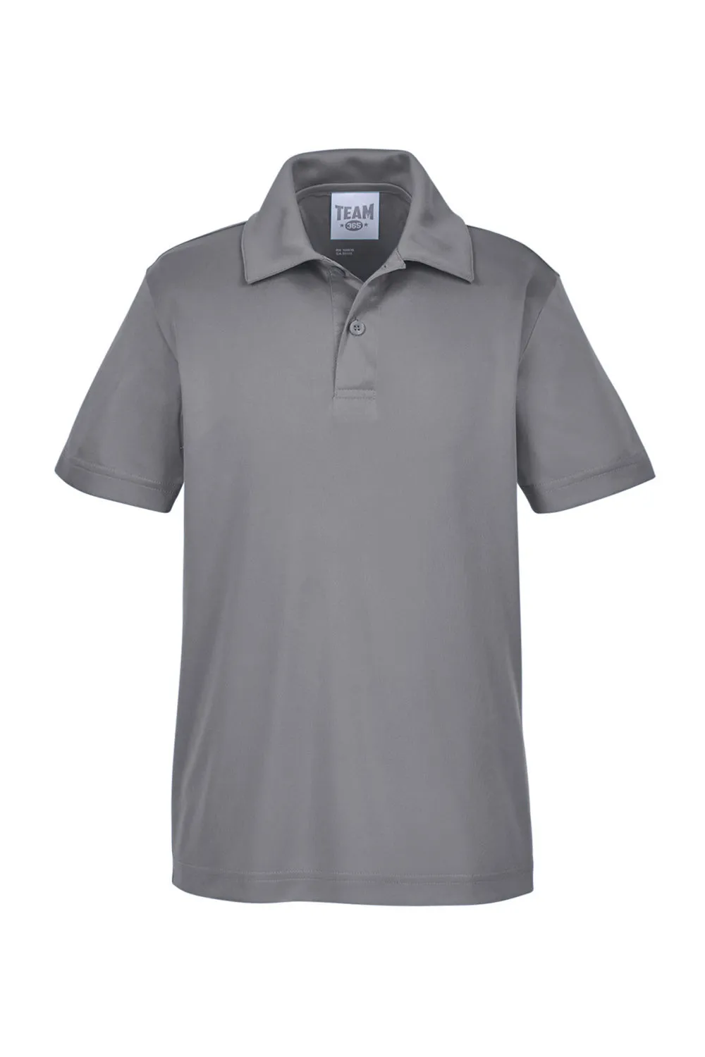 Team 365 Youth Zone Performance Moisture Wicking Short Sleeve Polo Shirt - Graphite Grey