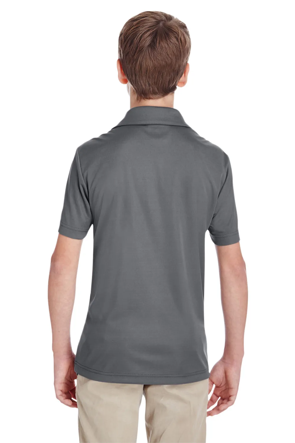 Team 365 Youth Zone Performance Moisture Wicking Short Sleeve Polo Shirt - Graphite Grey