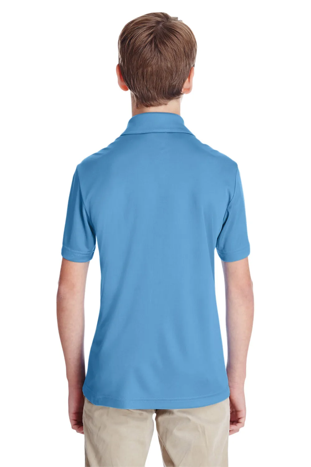 Team 365 Youth Zone Performance Moisture Wicking Short Sleeve Polo Shirt - Light Blue